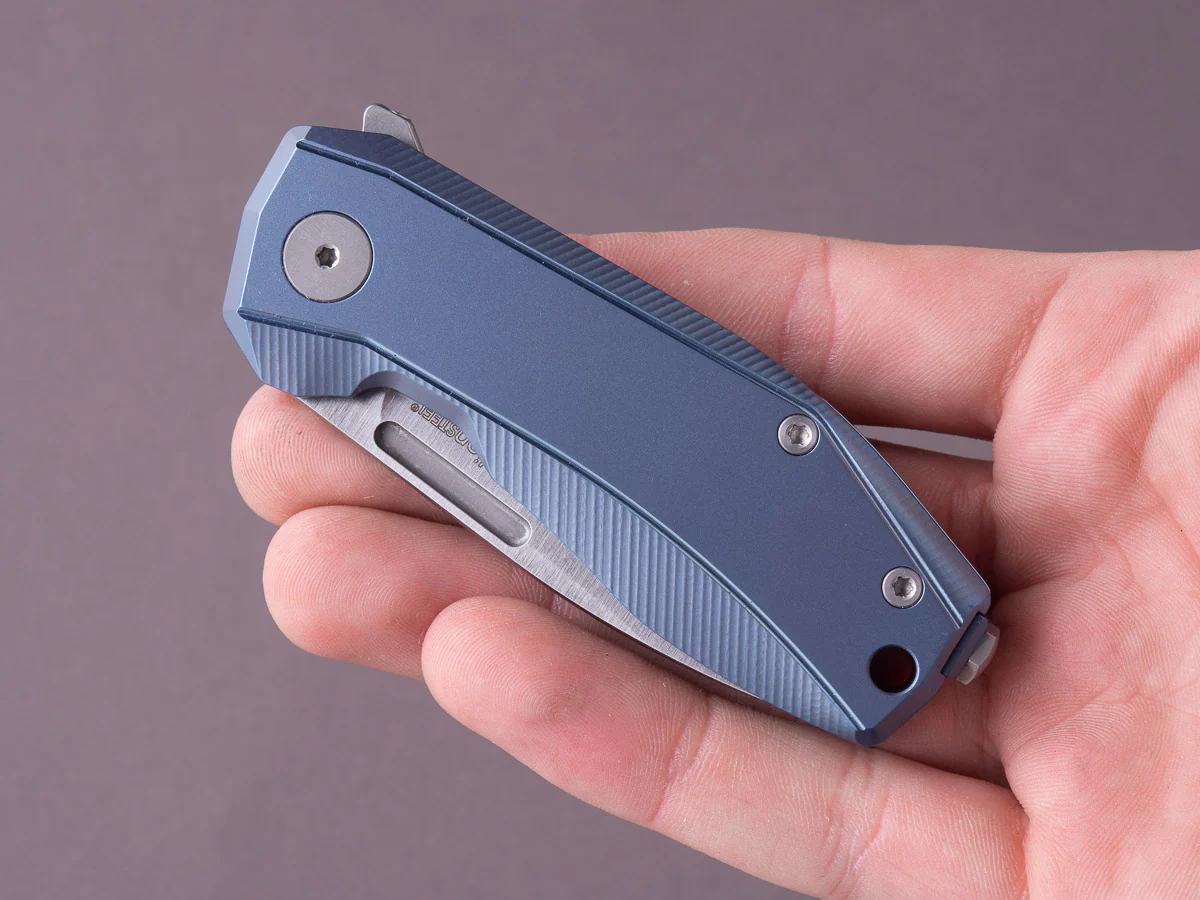 lionSTEEL - Folding Knife - Frame Lock - Nano - MagnaCut - 65mm - Blue Titanium - Image 8