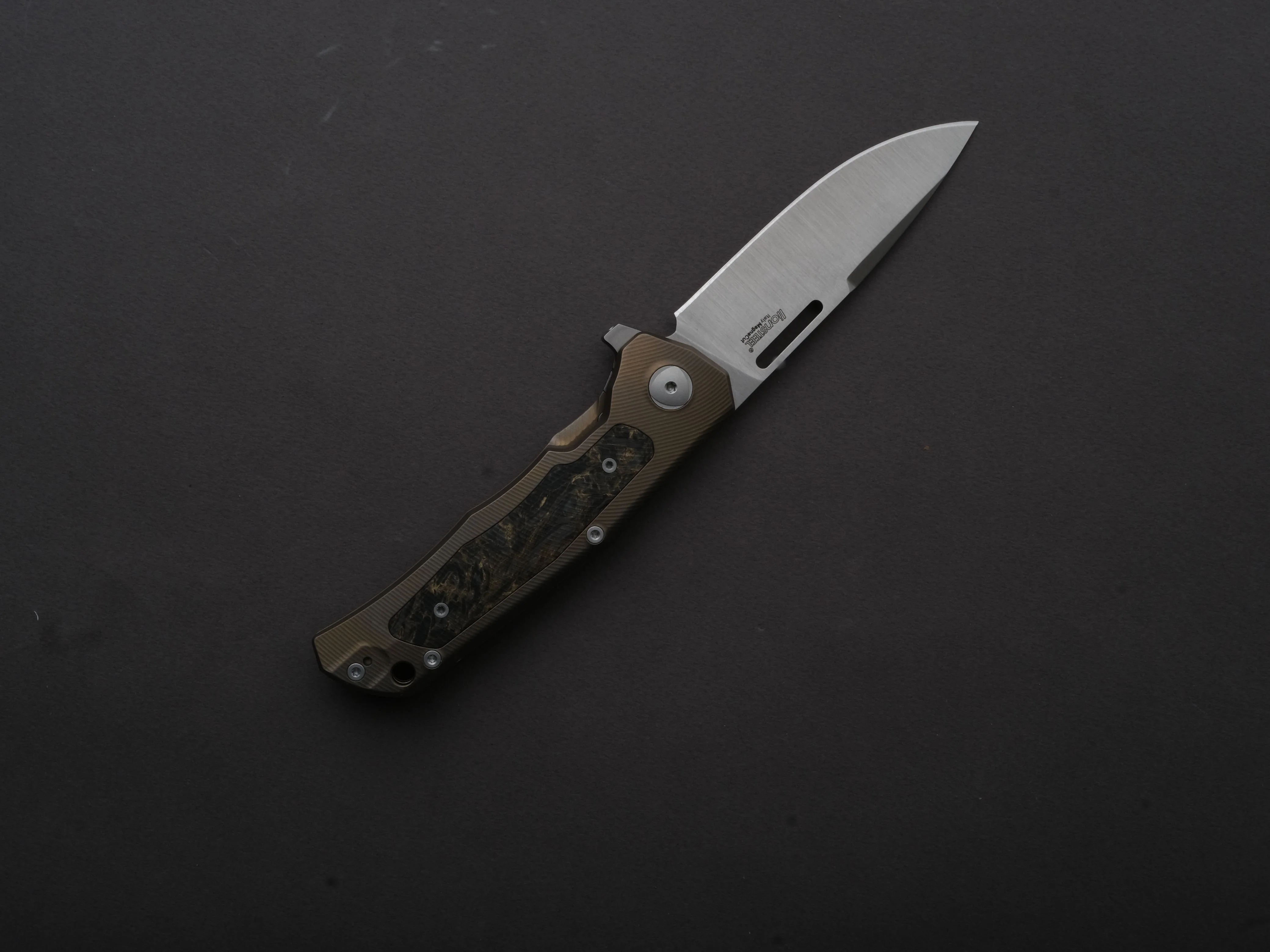 LionSTEEL - Folding Knife - Q4TTRO - Frame Lock - Magnacut - 84mm - Bronze Titanium - Image 2