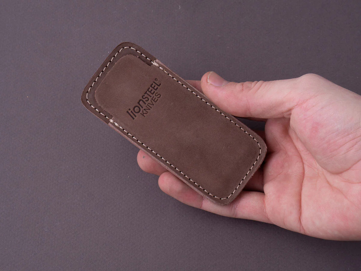 lionSTEEL - Sheath - Pocket Clip - Brown Leather - Image 4