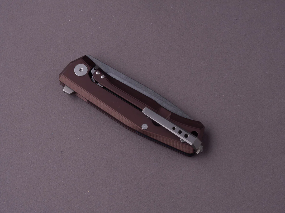 lionSTEEL - Folding Knife - Frame Lock - MYTO - M390 - 85mm - Earth Brown Aluminum - Image 2
