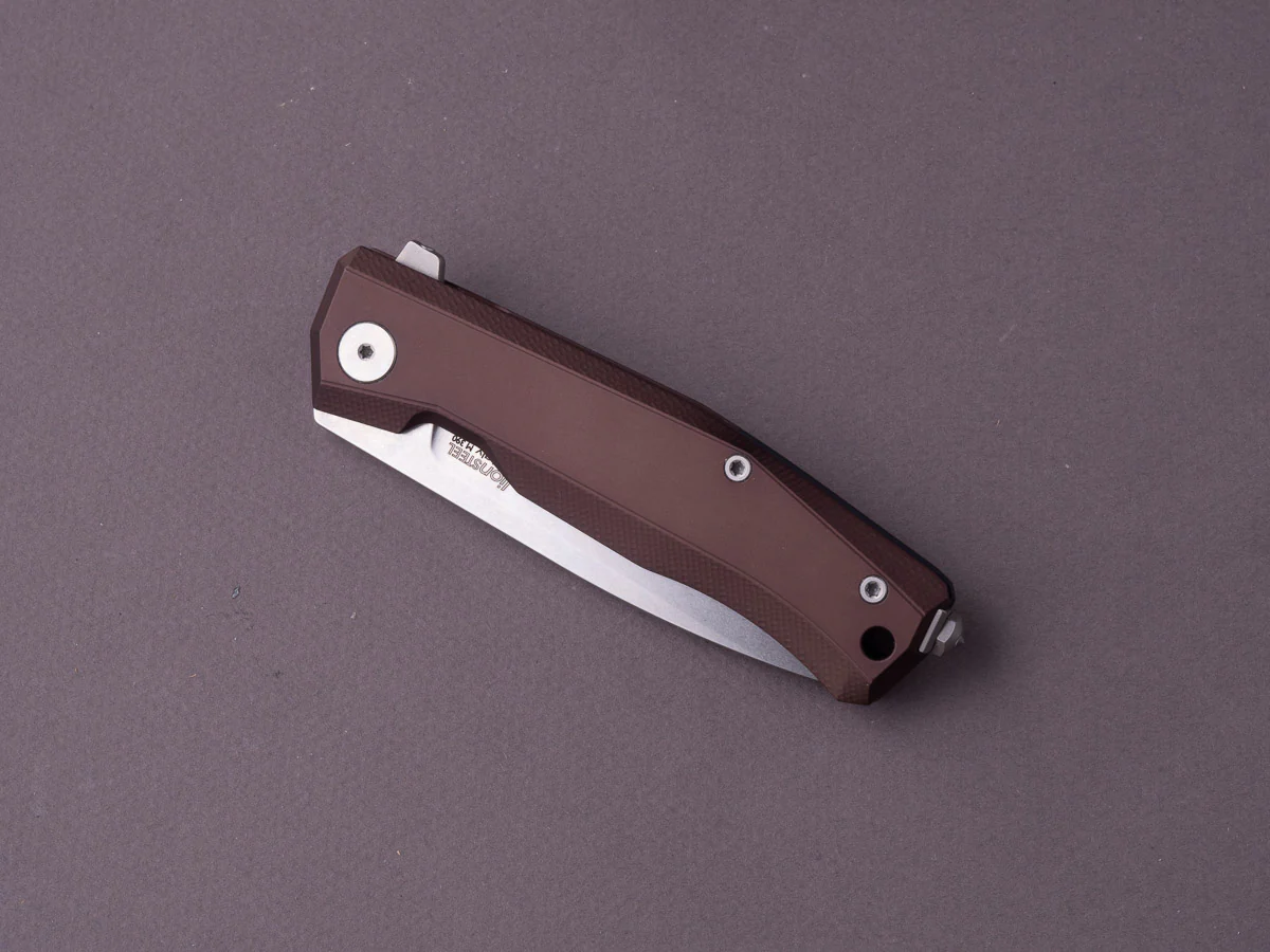 lionSTEEL - Folding Knife - Frame Lock - MYTO - M390 - 85mm - Earth Brown Aluminum - Image 3