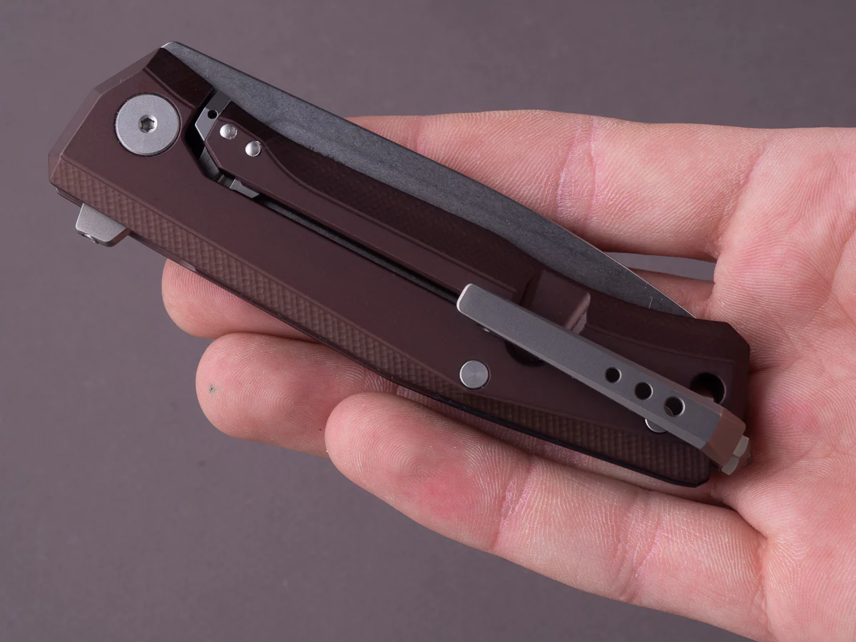 lionSTEEL - Folding Knife - Frame Lock - MYTO - M390 - 85mm - Earth Brown Aluminum - Image 7