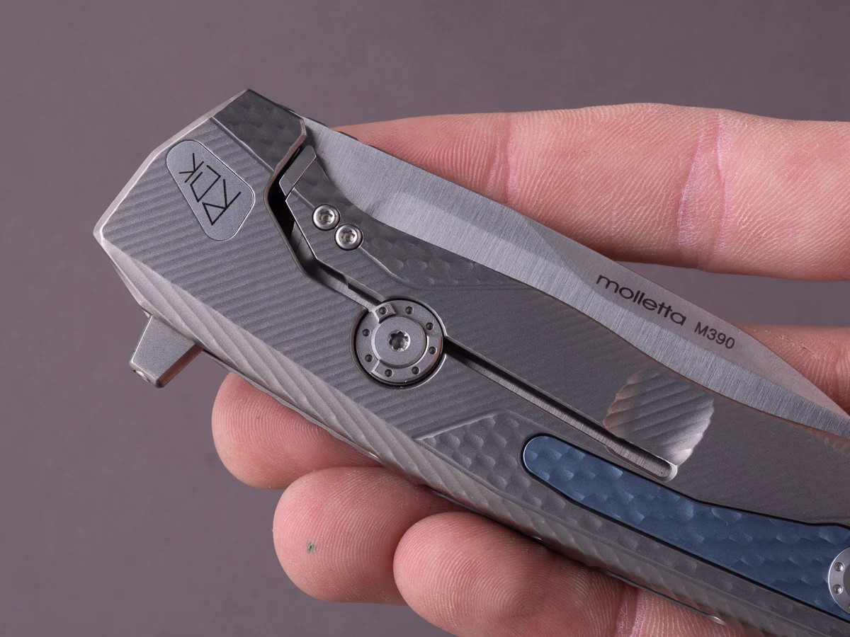 lionSTEEL - SOLID Folding Knife - Frame Lock - ROK - M390 - 85mm - Grey Titanium - Image 11
