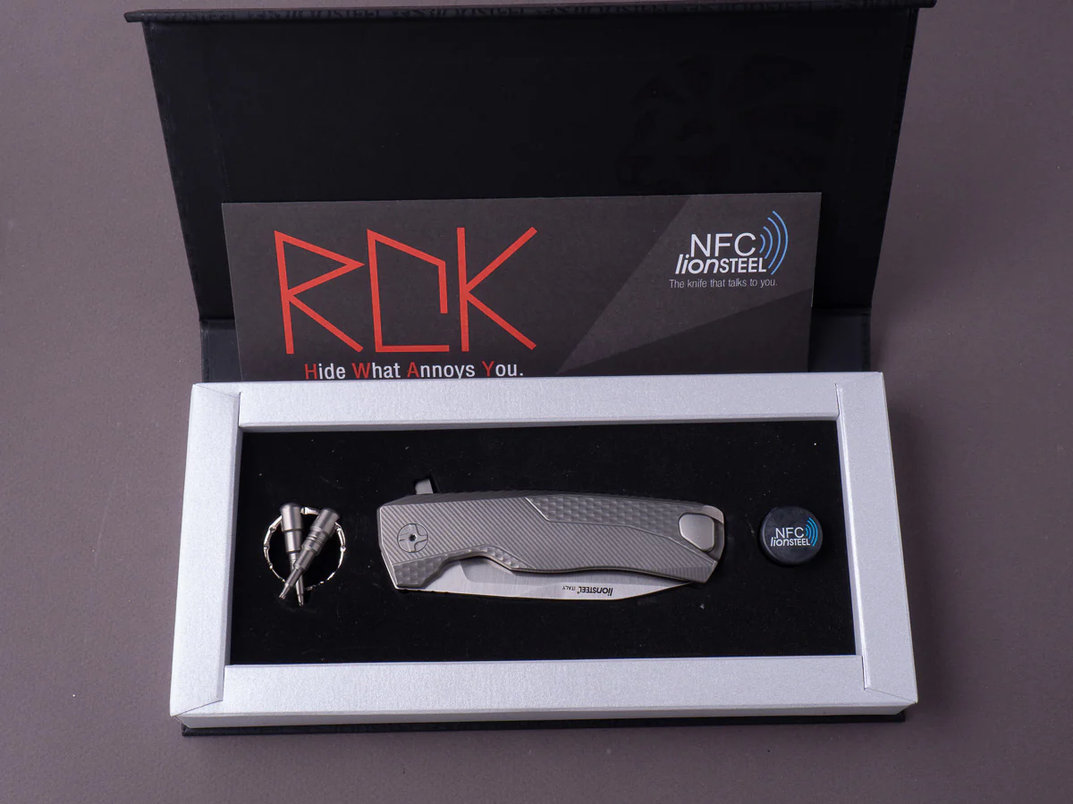 lionSTEEL - SOLID Folding Knife - Frame Lock - ROK - M390 - 85mm - Grey Titanium - Image 3