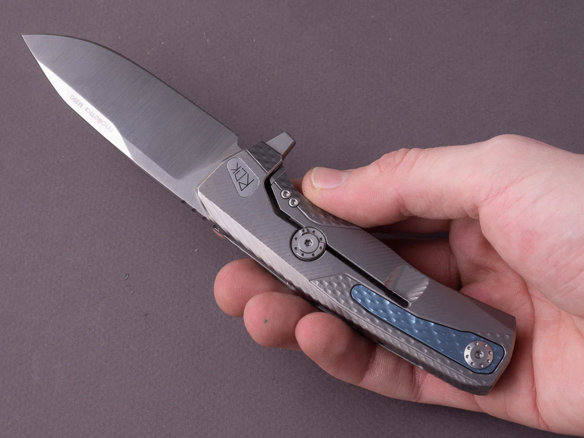 lionSTEEL - SOLID Folding Knife - Frame Lock - ROK - M390 - 85mm - Grey Titanium - Image 9
