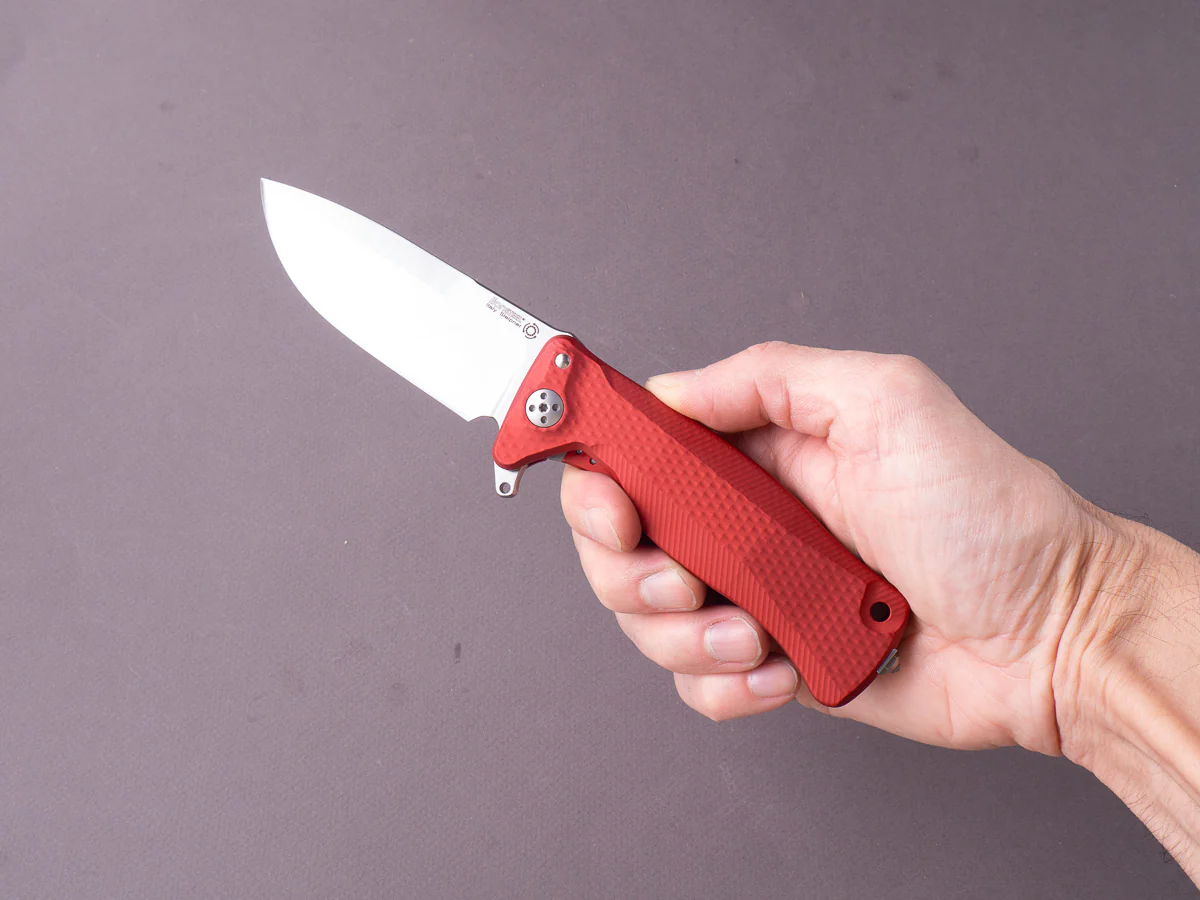 lionSTEEL - SOLID Folding Knife - SR11 - Sleipner - 90mm - Red Aluminum - Image 6