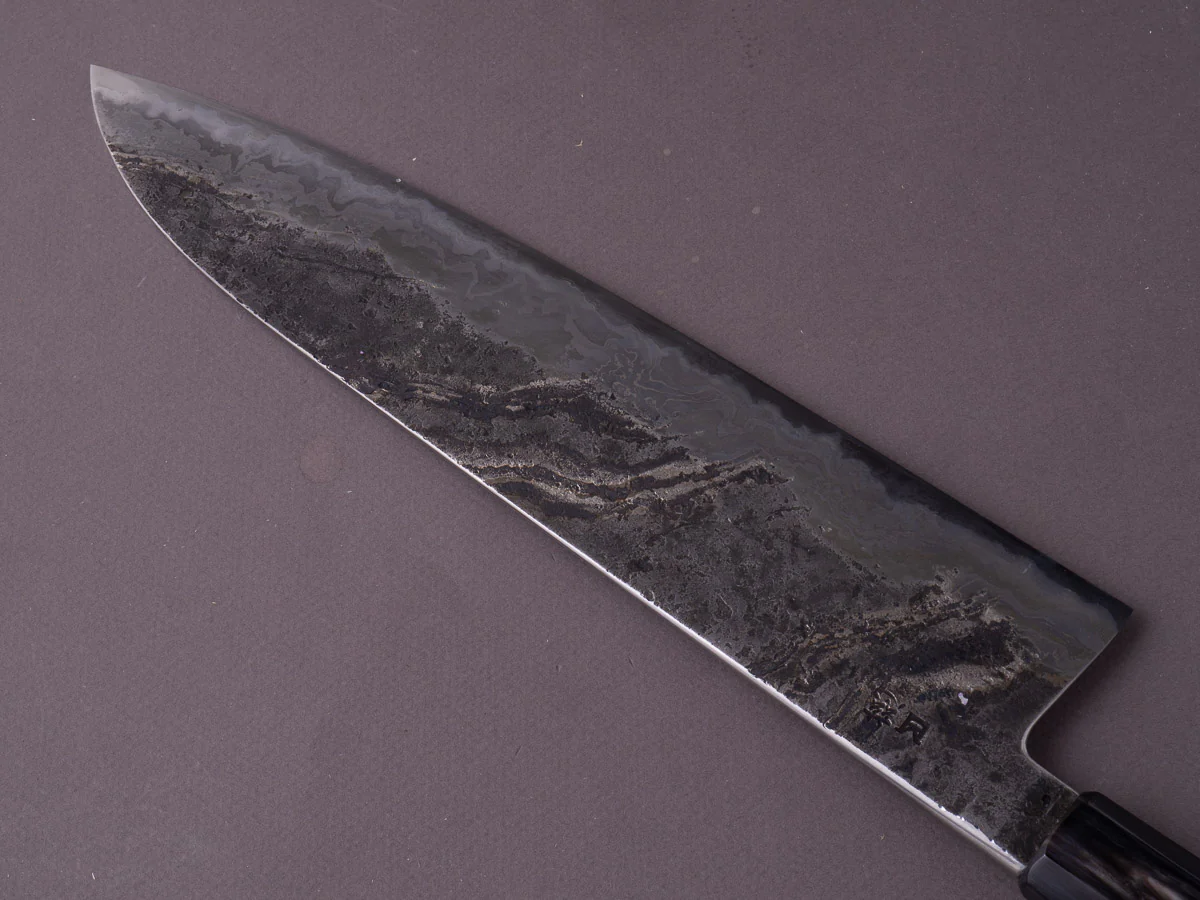 Merion Forge - Wrought Iron x Nickel Damascus - 1.2562 W - 280mm Gyuto - Snakewood Wa Handle - Image 3