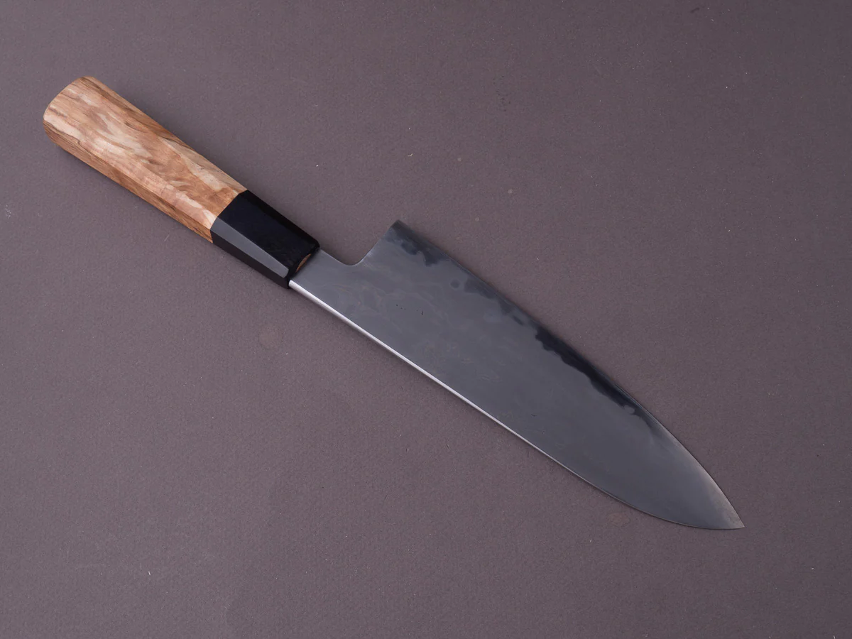Merion Forge - Wrought Iron x Nickel Damascus - 1.2562 W - 185mm Gyuto - Stabilized Birch Wa Handle - Image 2