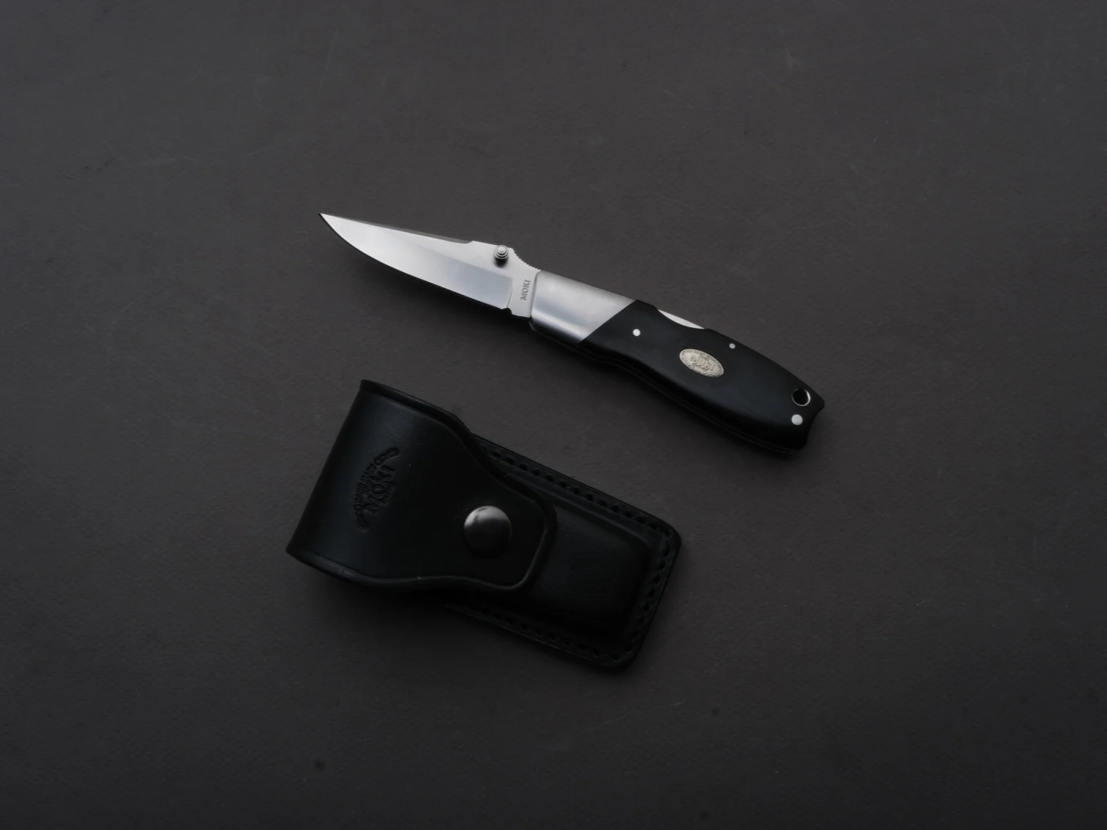 MOKI - Folding Knife - Kingfisher - Lockback - 70mm - Linen Micarta Handle
