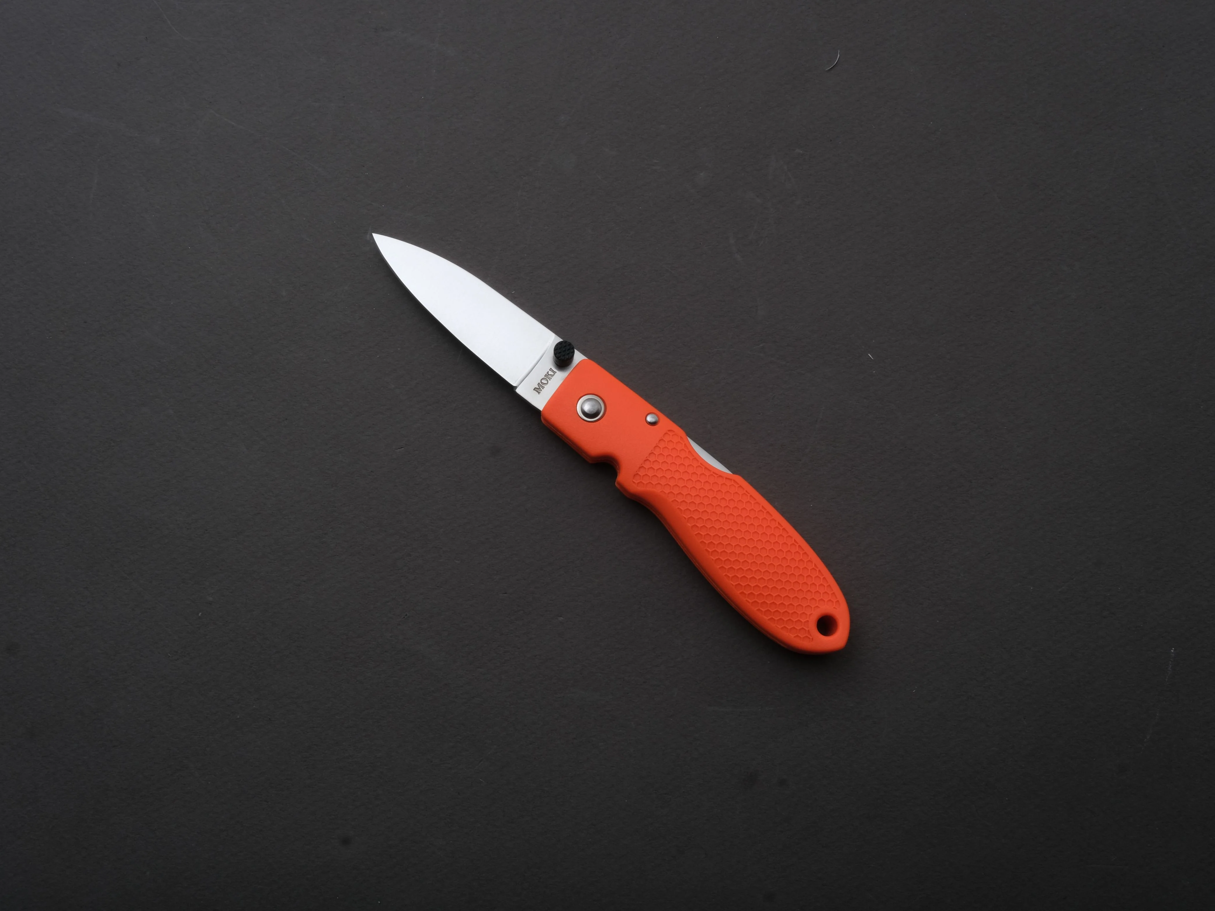 Moki - Folding - Coupe - Lock back - AUS-8 - 54mm - Rescue Orange Grilon Handle