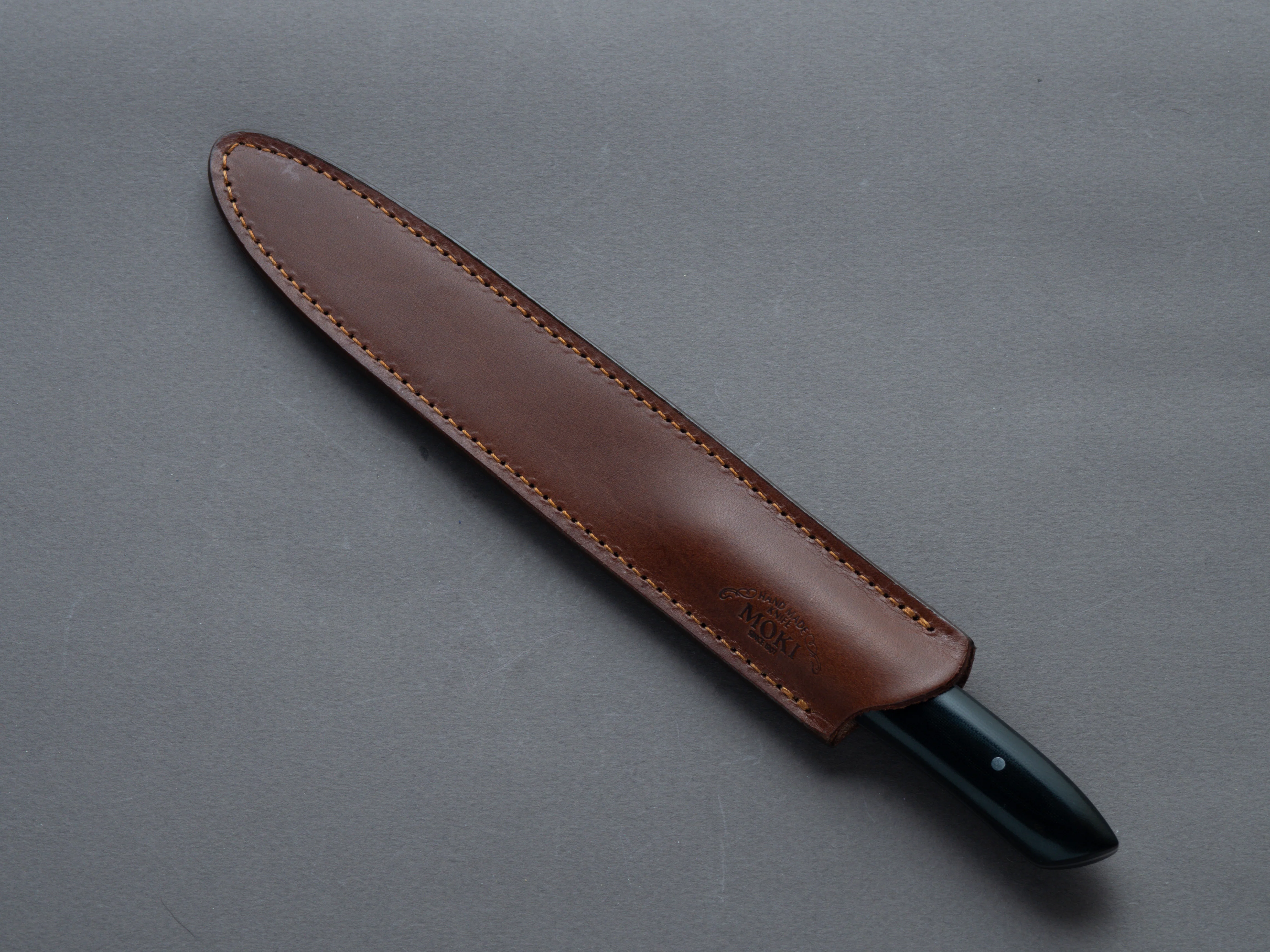 MOKI - Steak Knife - AUS-8 - Migaki - 100mm - Linen Micarta Handle - Image 7
