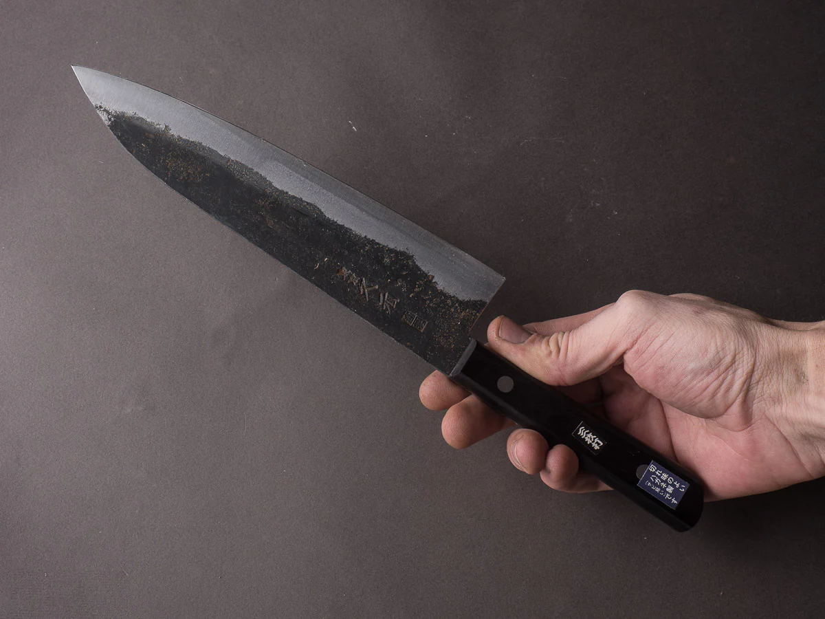 Morihei - Hisamoto - White #1 - Kurouchi - Gyuto - 210mm - Western Handle (No Bolster) - Image 8