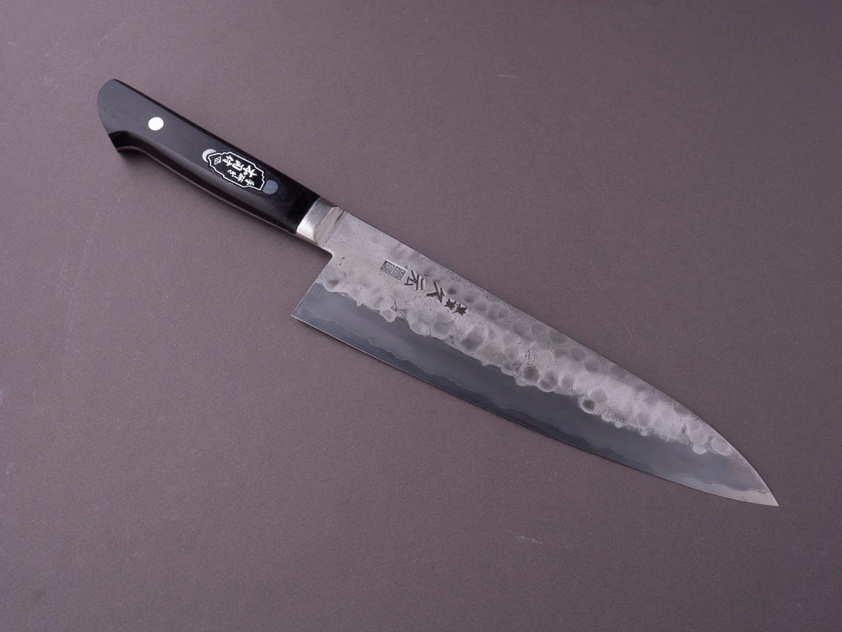 Morihei - Hisamoto - White #1 - Stainless Clad - Tsuchime - 210mm - Gyuto - Western Handle - Fine Finish