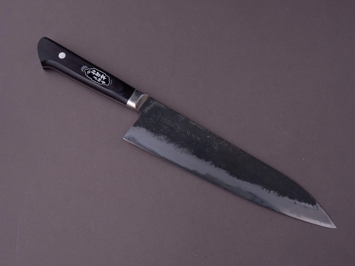Morihei - Hisamoto - White #1 - Kurouchi - 210mm - Gyuto - Western Handle - Fine Finish