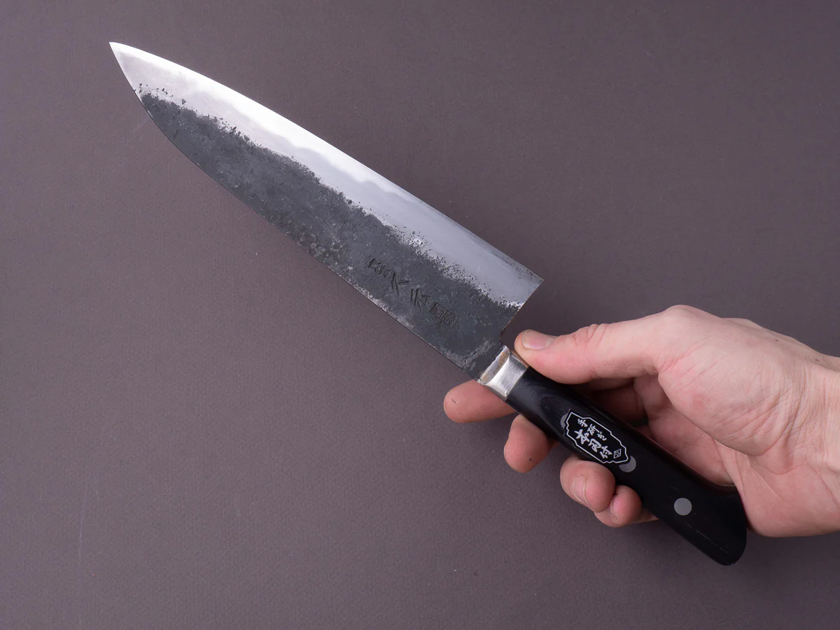 Morihei - Hisamoto - White #1 - Kurouchi - 210mm - Gyuto - Western Handle - Fine Finish - Image 2