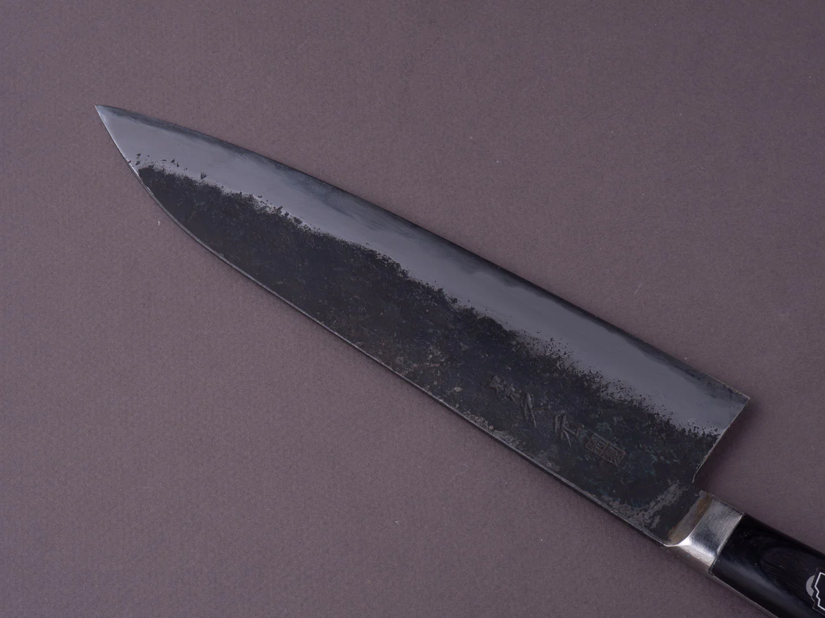 Morihei - Hisamoto - White #1 - Kurouchi - 210mm - Gyuto - Western Handle - Fine Finish - Image 4