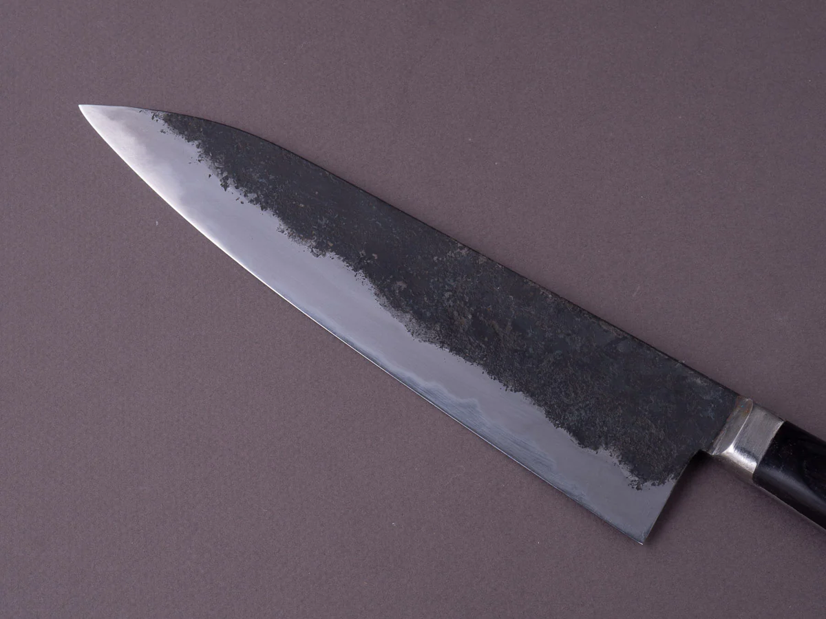 Morihei - Hisamoto - White #1 - Kurouchi - 210mm - Gyuto - Western Handle - Fine Finish - Image 5
