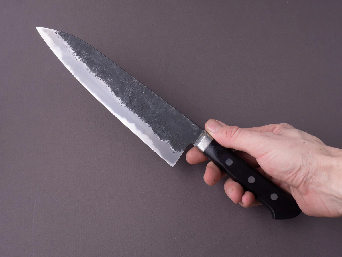 Morihei - Hisamoto - White #1 - Kurouchi - 210mm - Gyuto - Western Handle - Fine Finish - Image 7