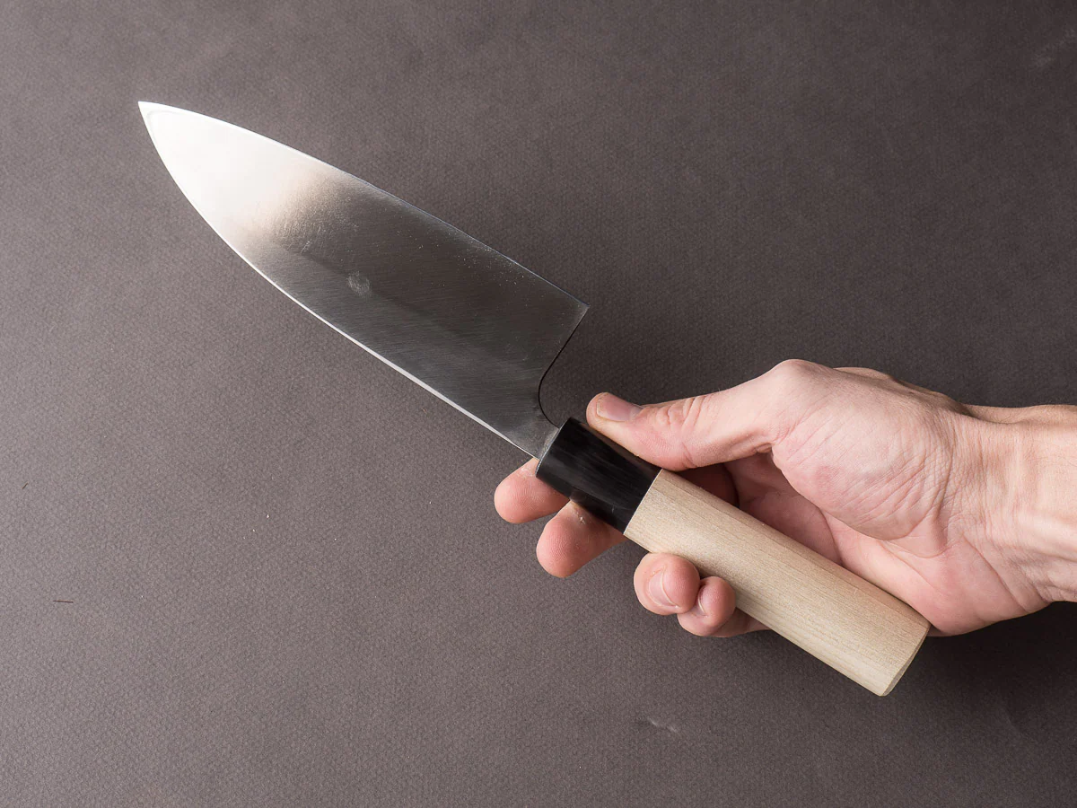 Mumei - Stainless - Left Handed - Deba -  165mm - Magnolia Handle - Image 8
