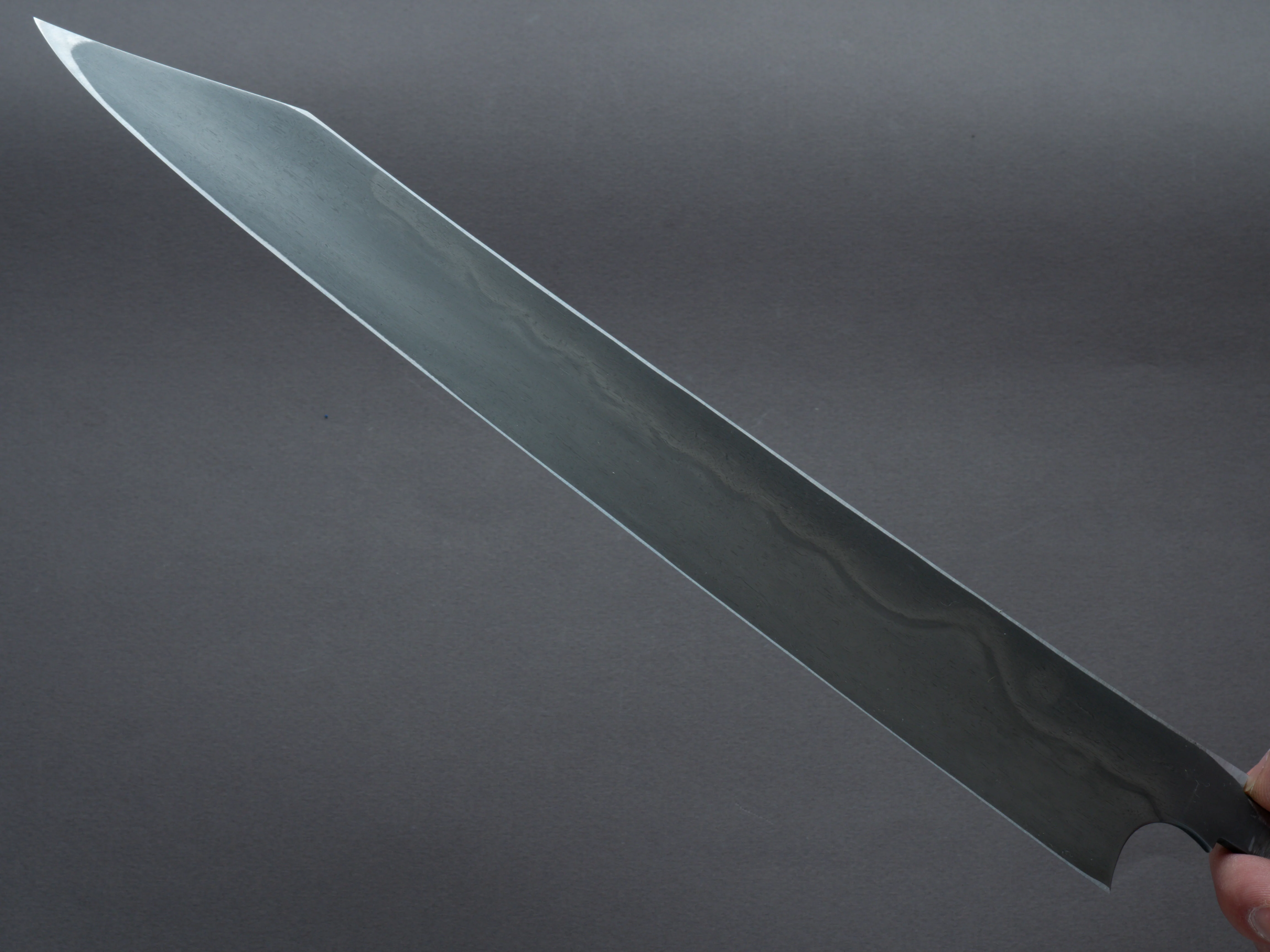 Nigara Hamono - Mt. Fuji Mizu Honyaki - White #1 - 300mm Kiritsuke Yanagiba - No Handle - Image 3