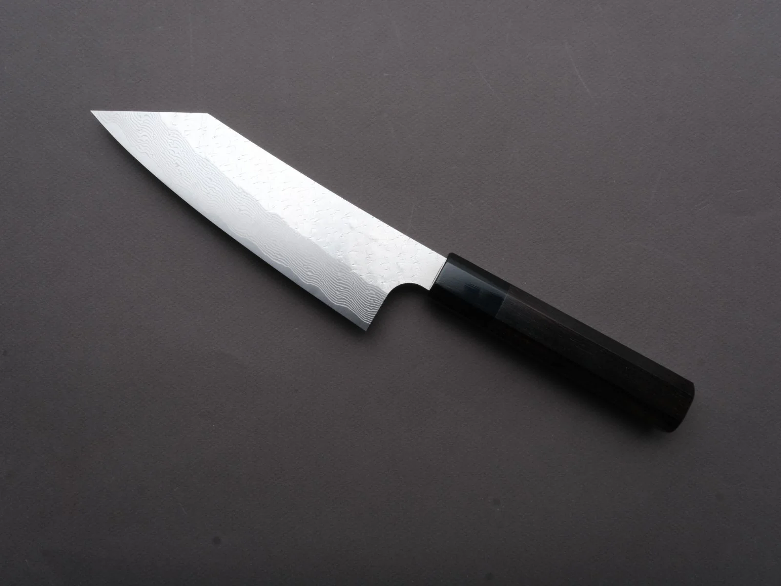 Nigara Hamono - SPG STRIX - Tsuchime Damascus - Bunka - 180mm - Ebony Handle - Image 2