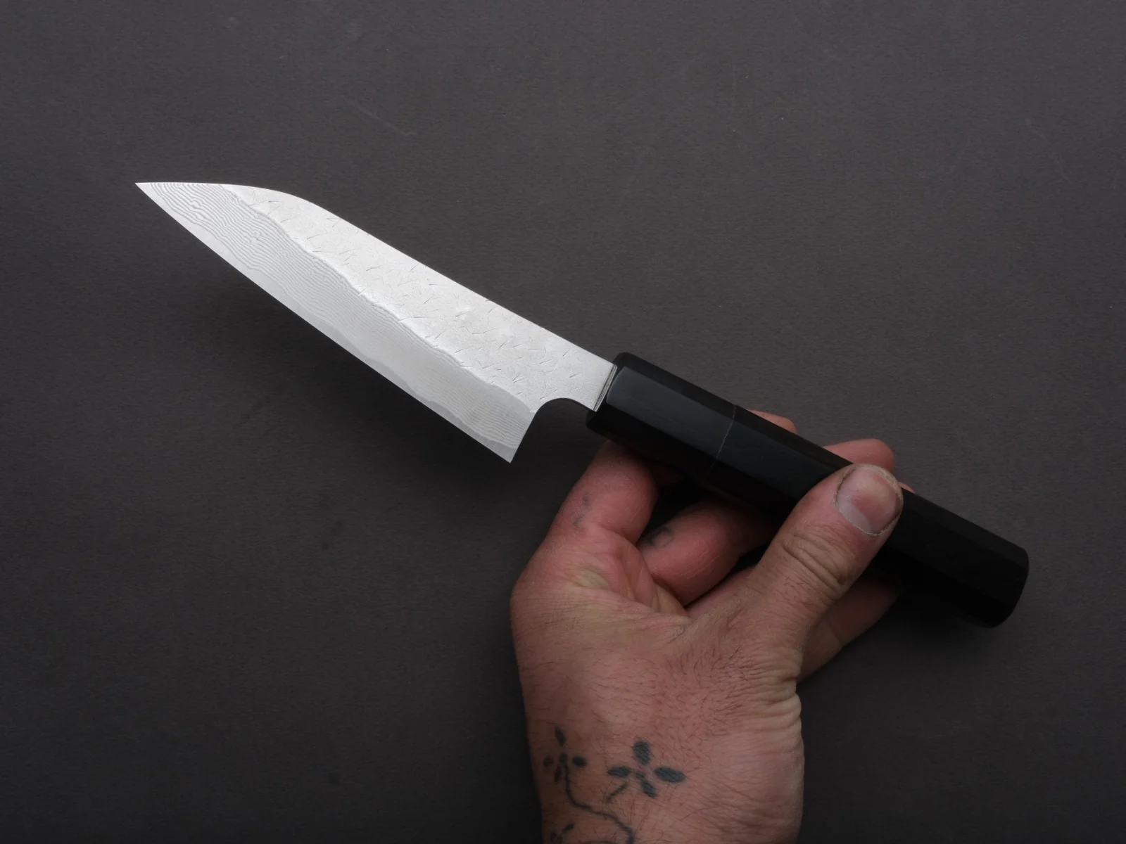 Nigara Hamono - SG STRIX - Petty - 120mm - Ebony Handle - Image 4