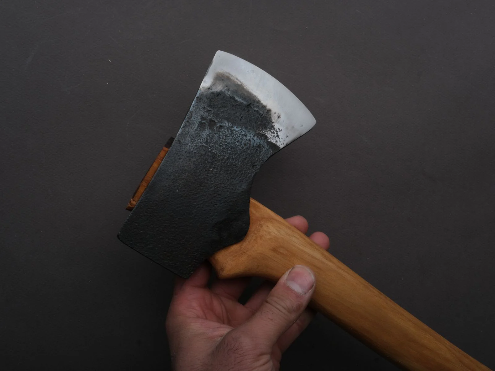 Northeast Axe & Tool - 1.5lb Carving Axe - 1055 Carbon - Hickory Walnut Handle - Image 5
