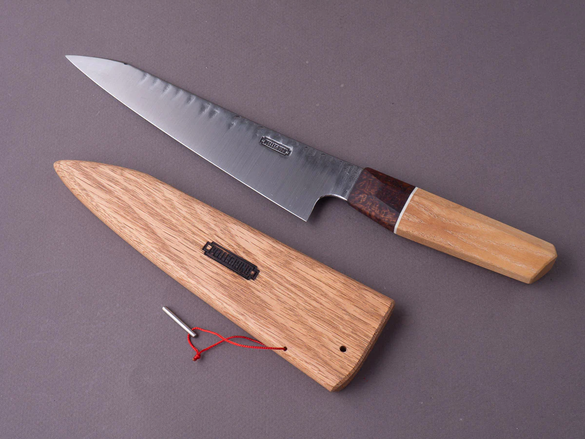 Pellegrino Cutlery - Mono-Steel - 52100 - 185mm Petty - Custom Maple Handle
