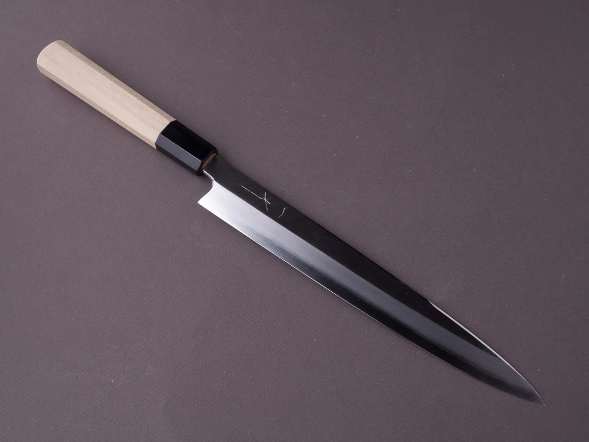 Hitohira - Kikuchiyo x Rikichi - Silver #3 - 240mm Yanagiba - Ho Wood Handle - Saya - Image 2