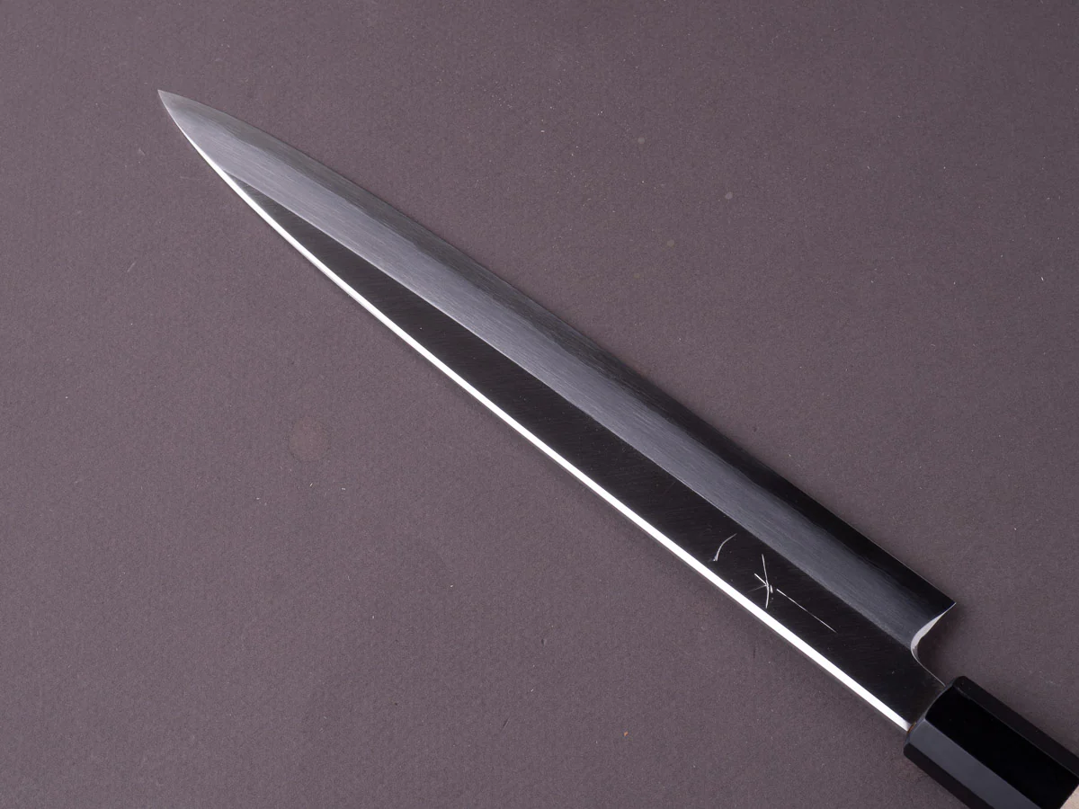 Hitohira - Kikuchiyo x Rikichi - Silver #3 - 240mm Yanagiba - Ho Wood Handle - Saya - Image 4