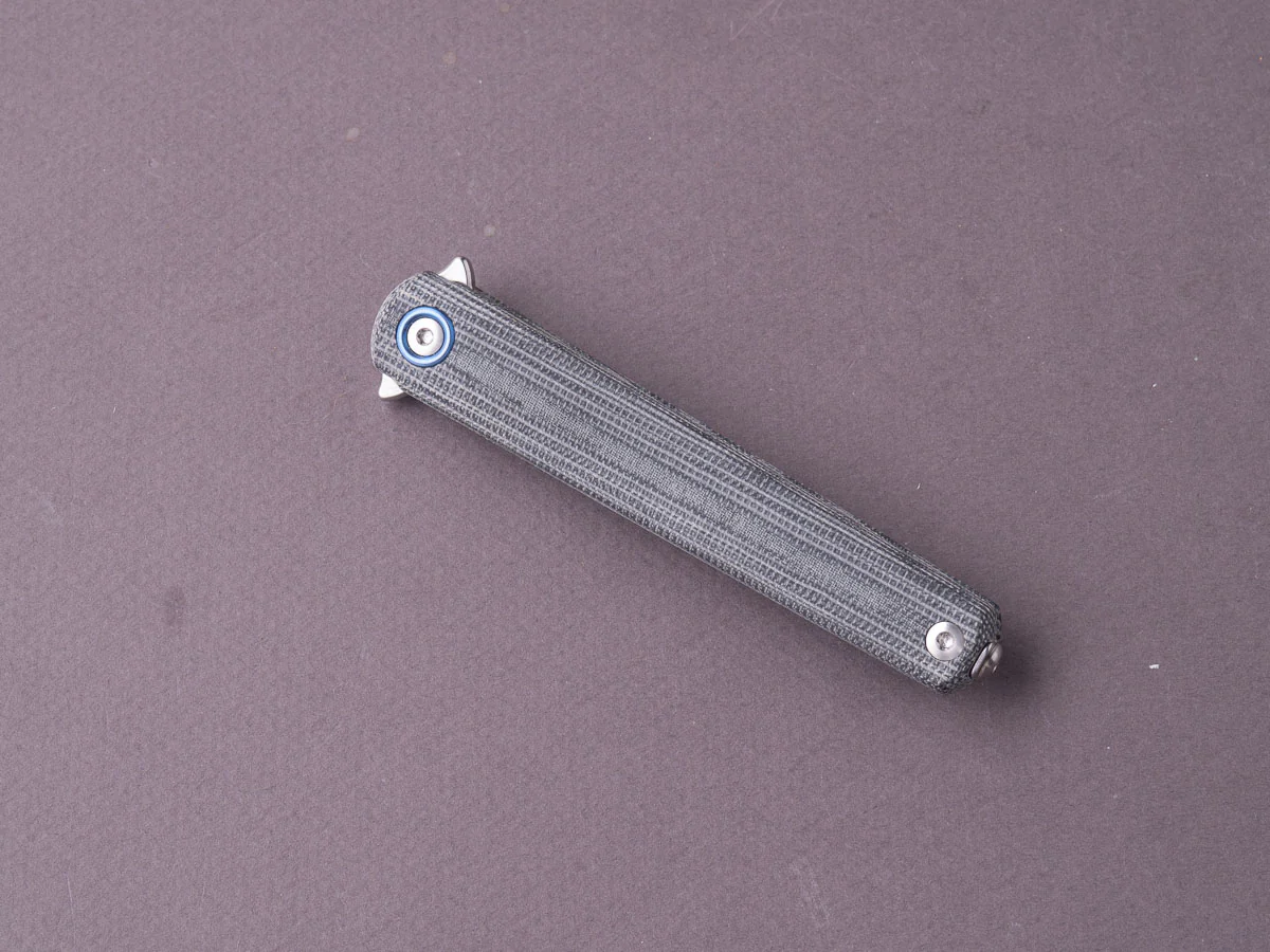MKM - Folding Knife - Flame Light (Dagger) - Liner Lock - M390 - 70mm - Black Canvas Micarta - Image 2