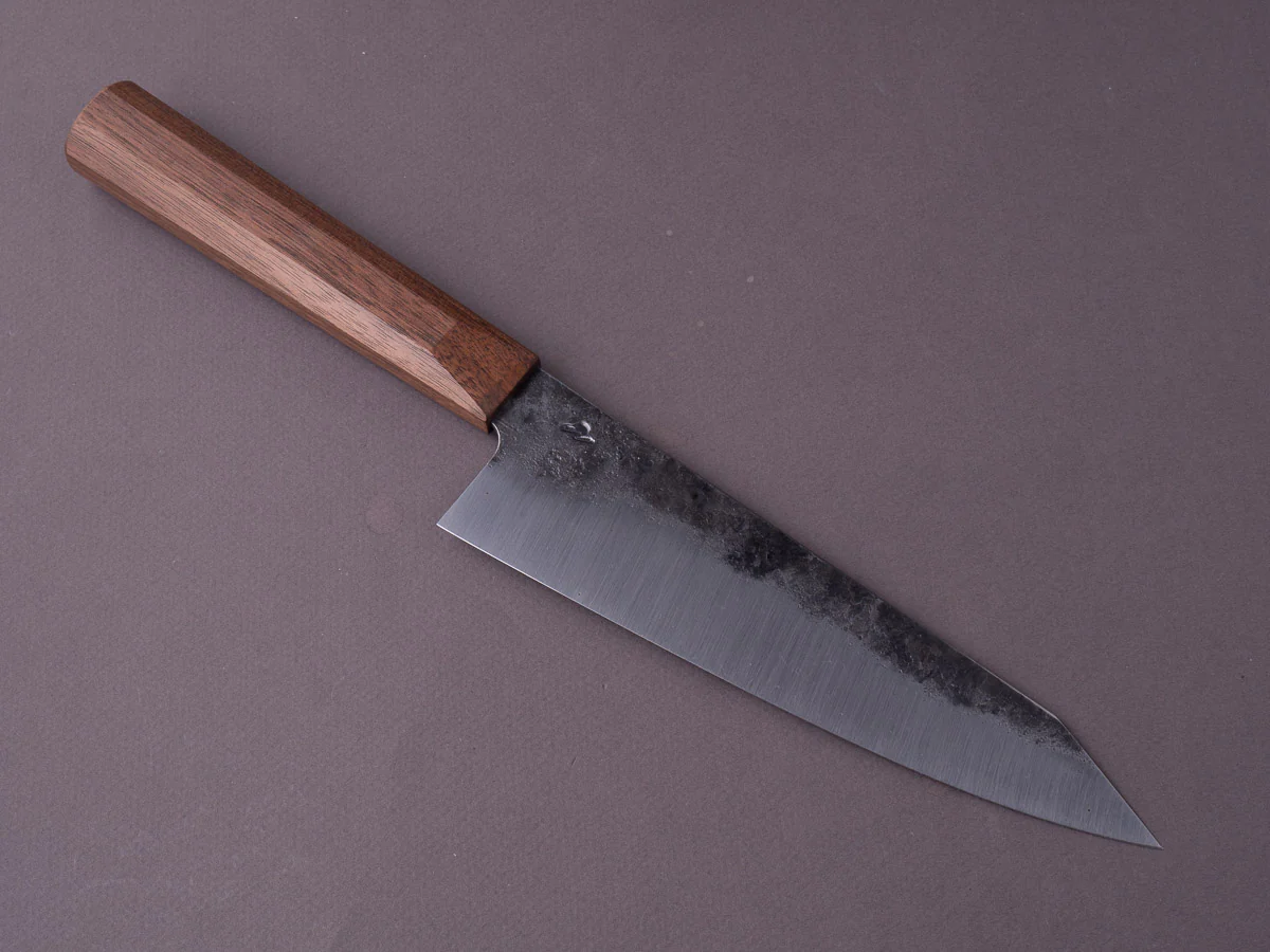 Soma - Standard Chef's Set - 80CRV2 Carbon - Kurouchi - 190mm Kiritsuke Gyuto - Walnut Handle