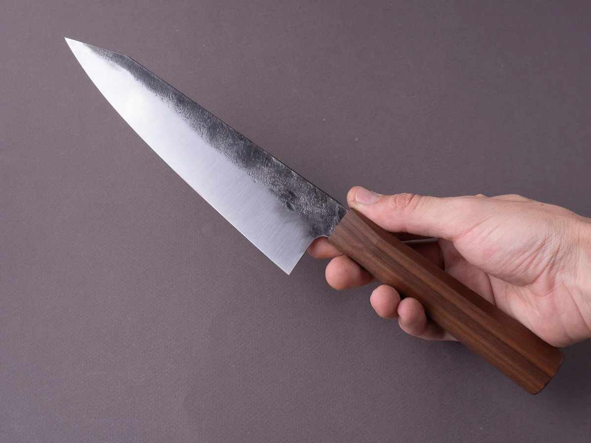 Soma - Standard Chef's Set - 80CRV2 Carbon - Kurouchi - 190mm Kiritsuke Gyuto - Walnut Handle - Image 3
