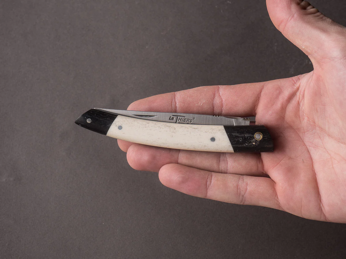G. Regnaud - Le Thiers - 12cm Folding Knife - Ebony & Bone Handle - Image 3