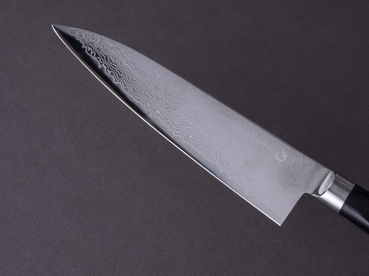 RYUSEN - BONTEN UNRYU - VG10 Damascus - 150mm Gyuto - Western Handle - Image 4