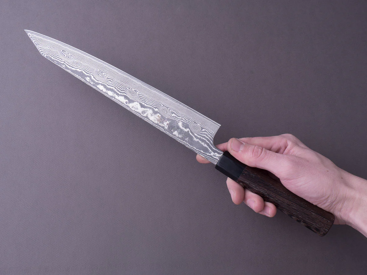 RYUSEN - BONTEN UNRYU WA - VG10 Damascus - Kiritsuke Sujihiki - 270mm - Wenge Handle - Image 4