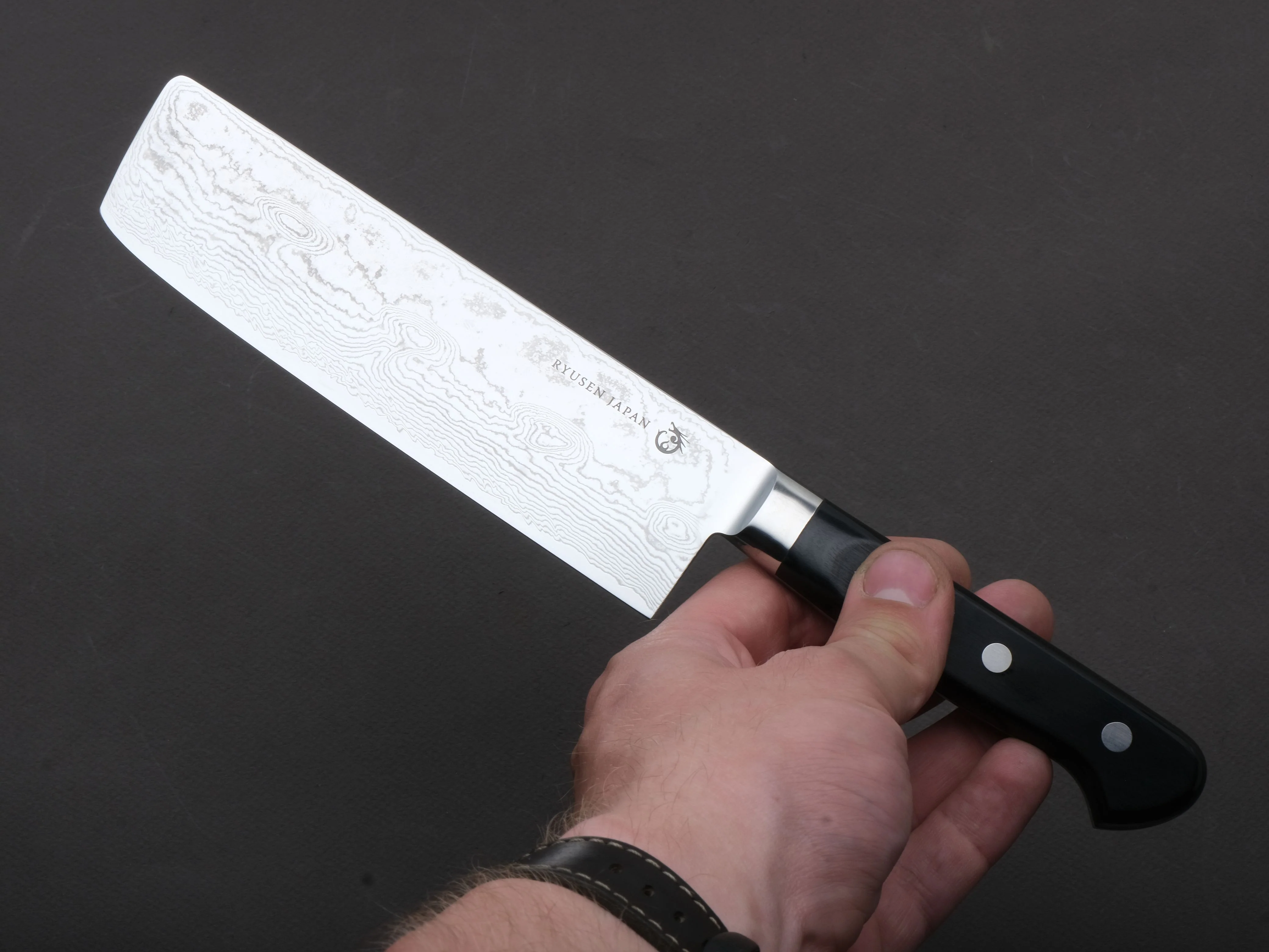 RYUSEN - BONTEN UNRYU - VG10 Damascus - 165mm Nakiri - Western Handle - Image 3