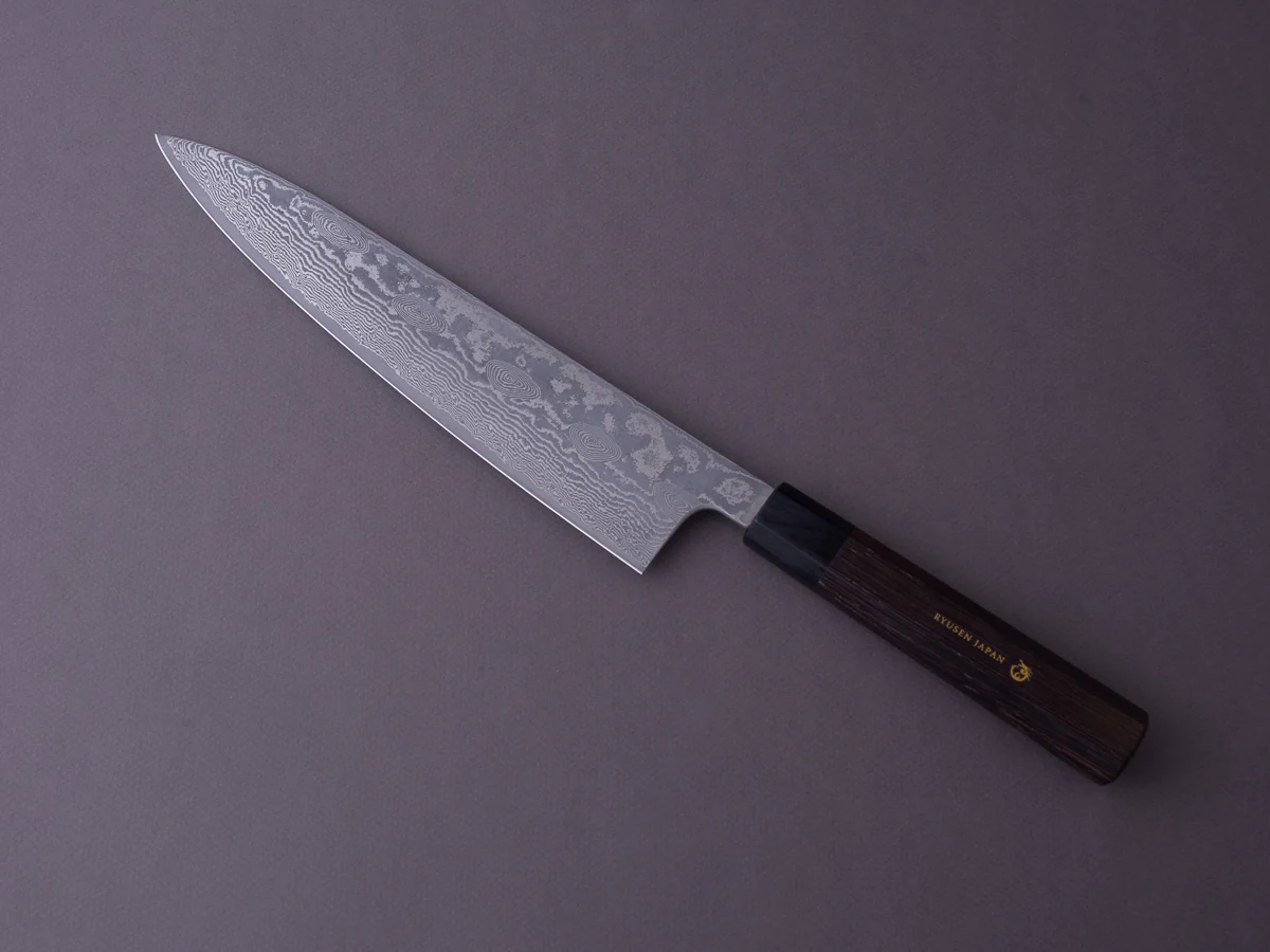 RYUSEN - BONTEN UNRYU WA - VG10 DAMASCUS - 210mm Gyuto - Wenge Handle - Image 7