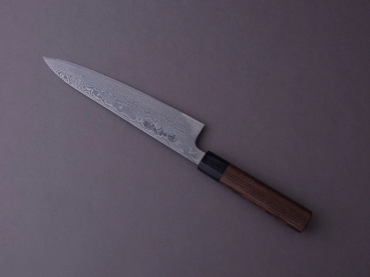 RYUSEN - BONTEN UNRYU WA - VG10 DAMASCUS - 210mm Gyuto - Wenge Handle - Image 8