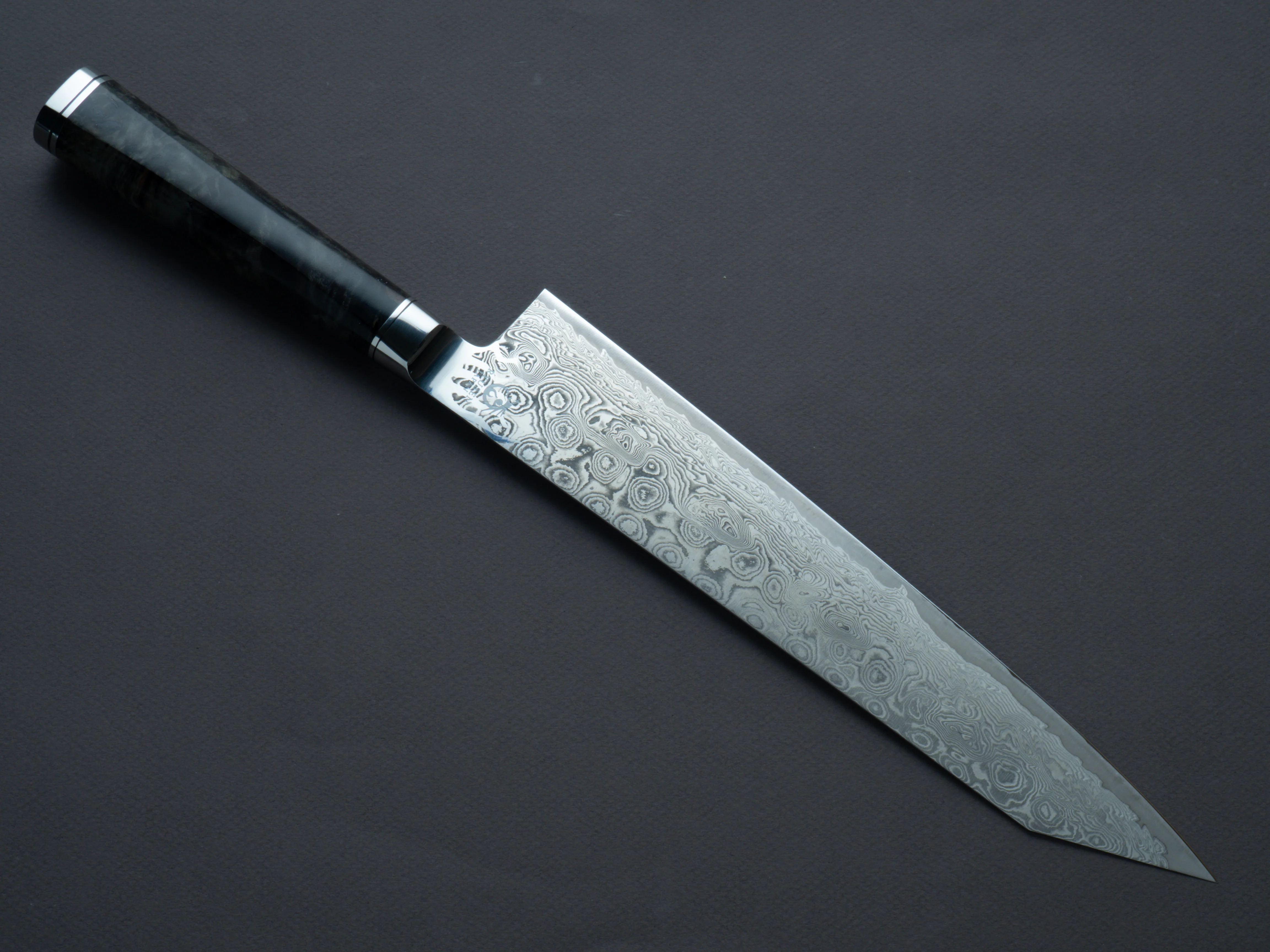 Ryusen - Oukokuryu - SG2 - Damascus - Kiritsuke Gyuto - 240mm - Stabilized Poplar Handle - Image 2