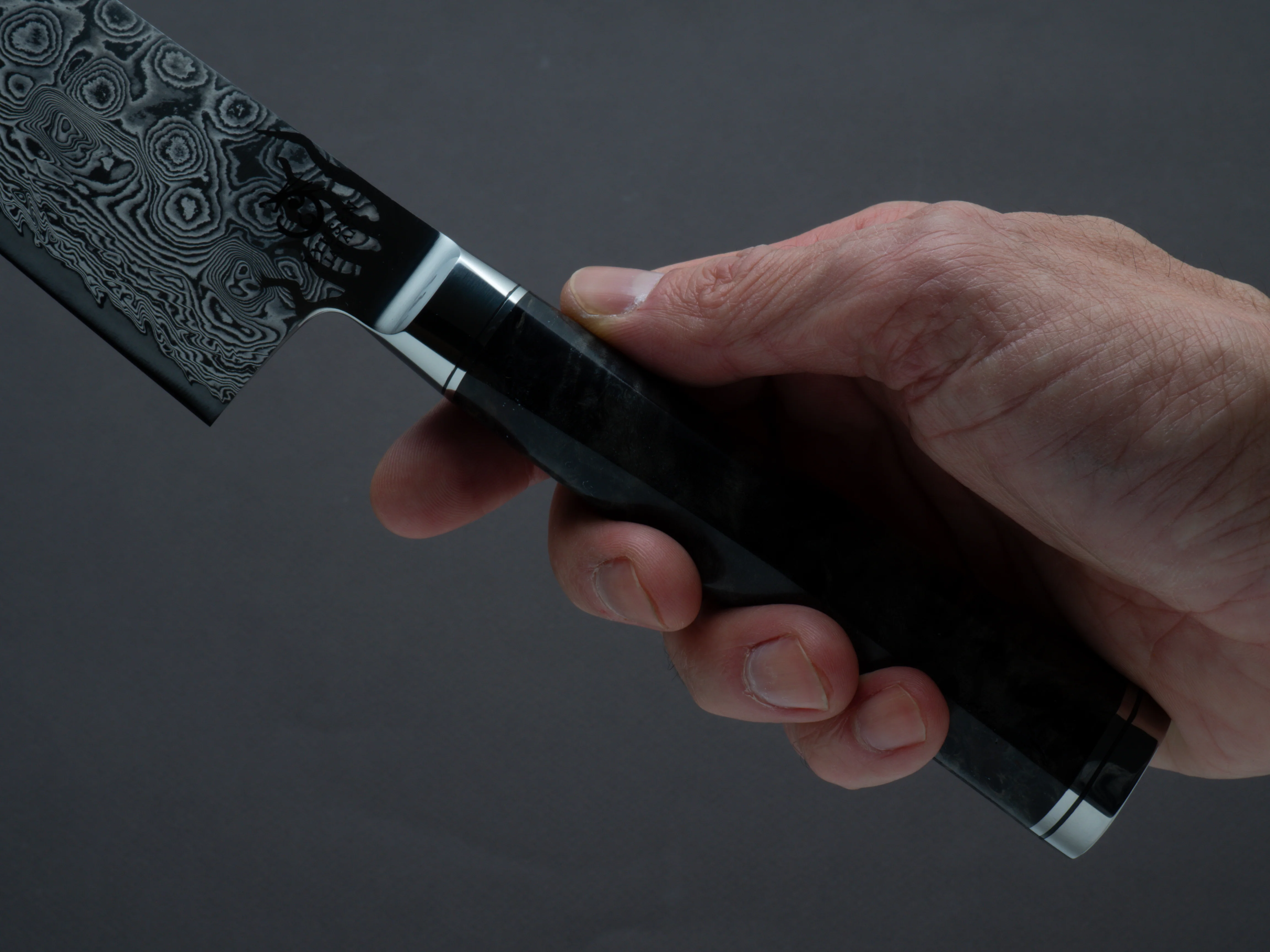 Ryusen - Oukokuryu - SG2 - Damascus - Kiritsuke Gyuto - 240mm - Stabilized Poplar Handle - Image 5