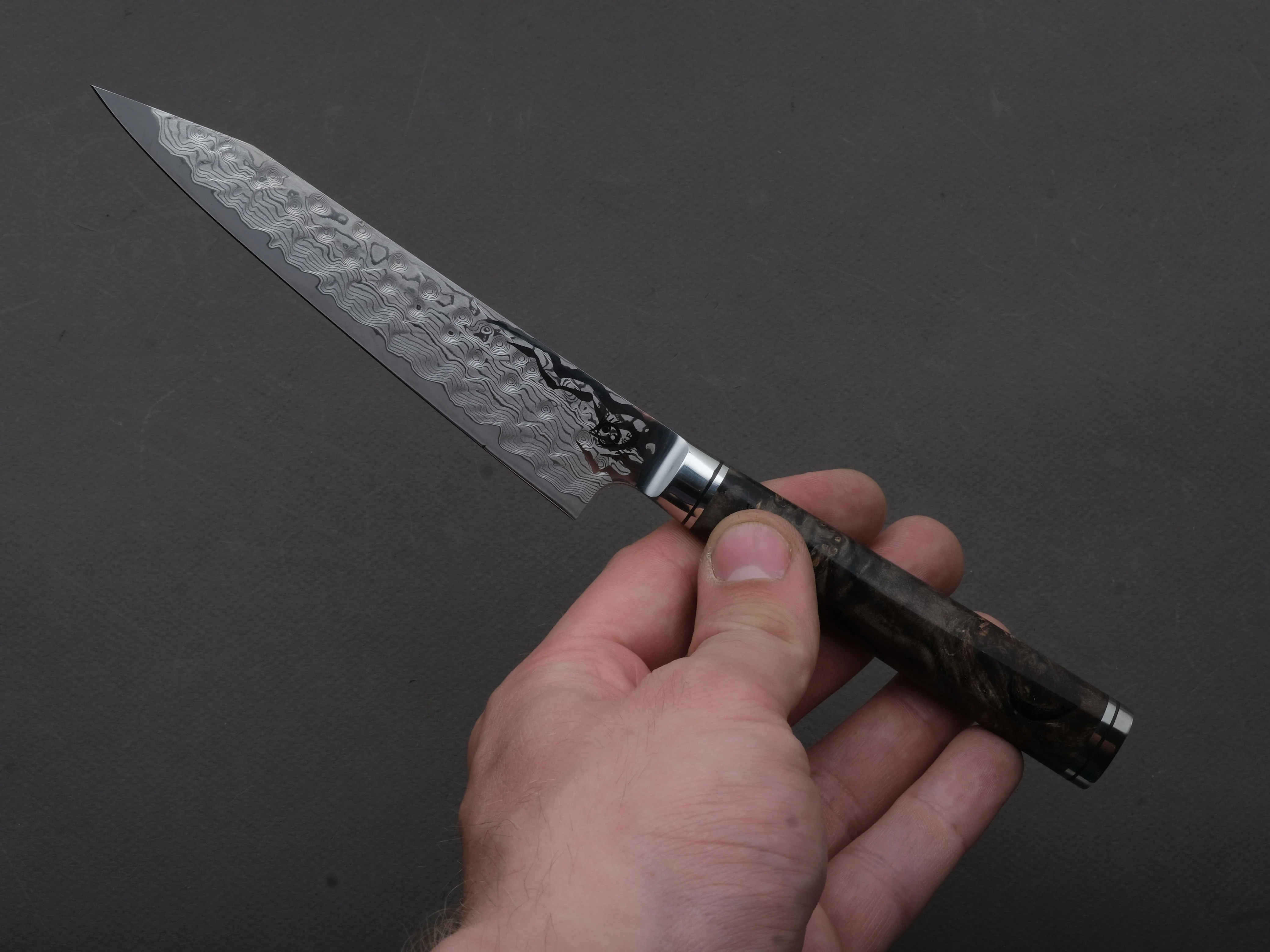 Ryusen - OUKOKURYU MT - SG2 - Damascus - Petty - 135mm - Poplar Hybrid Handle - Image 3