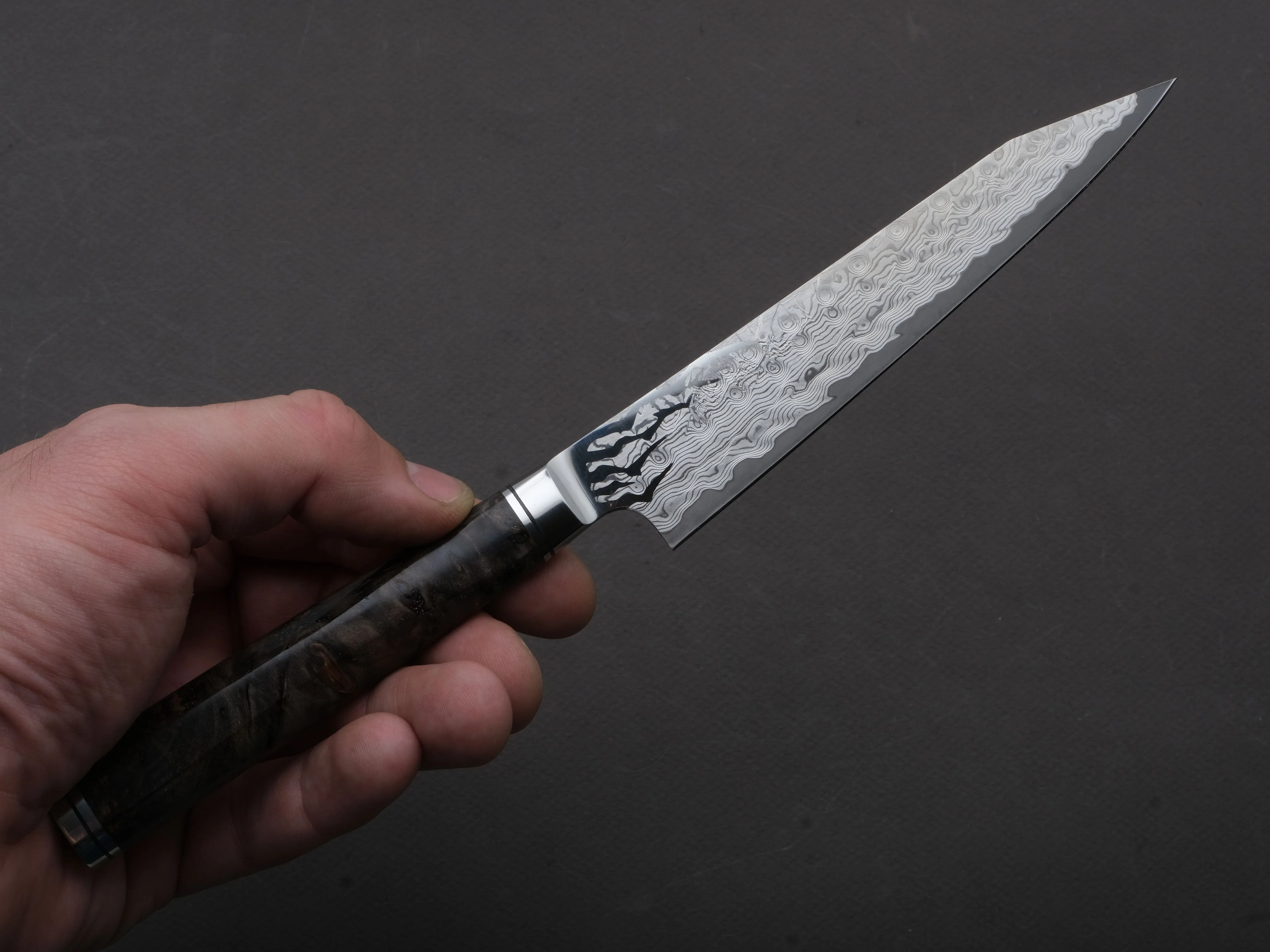 Ryusen - OUKOKURYU MT - SG2 - Damascus - Petty - 135mm - Poplar Hybrid Handle - Image 4