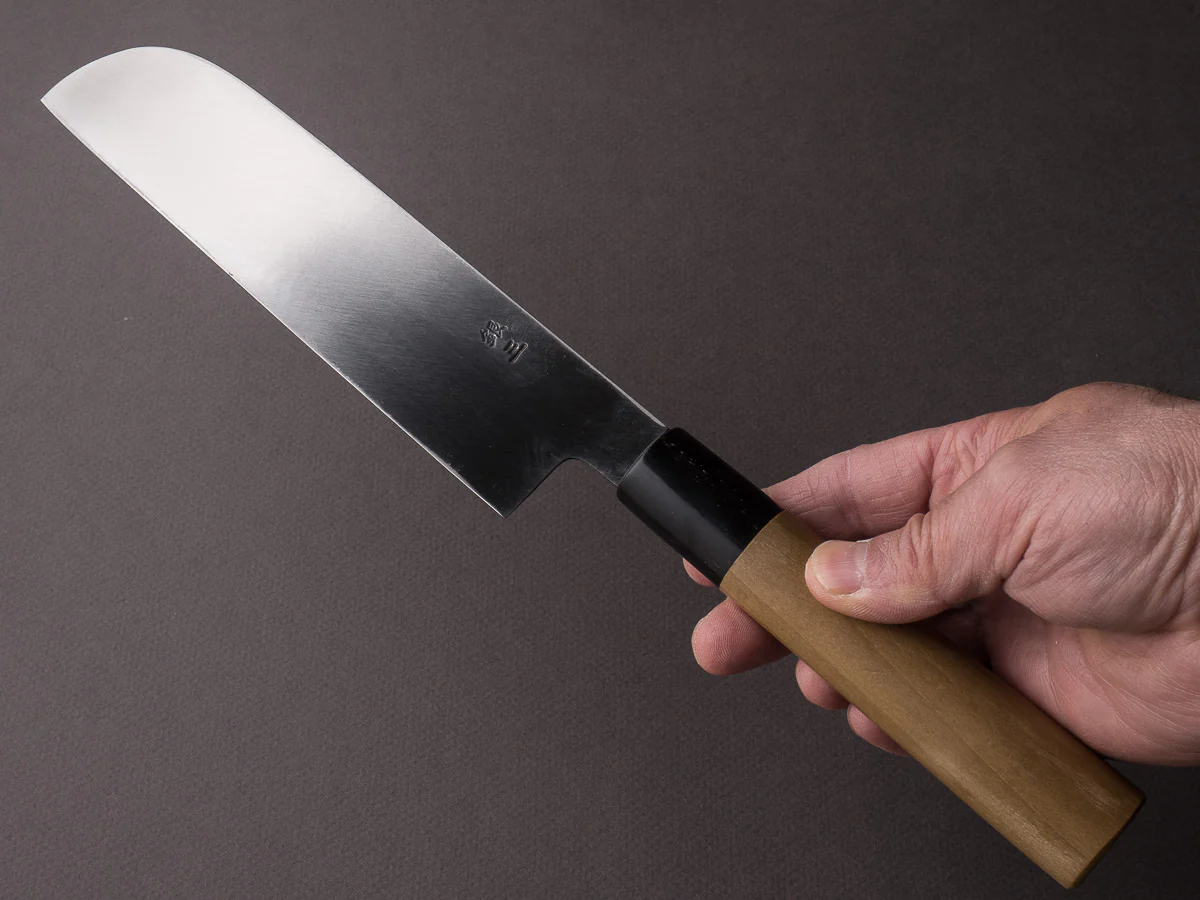 Sakai Kikumori - Ginsan - 165mm Kamagata Usuba - Ho Wood Handle - Saya - Image 6