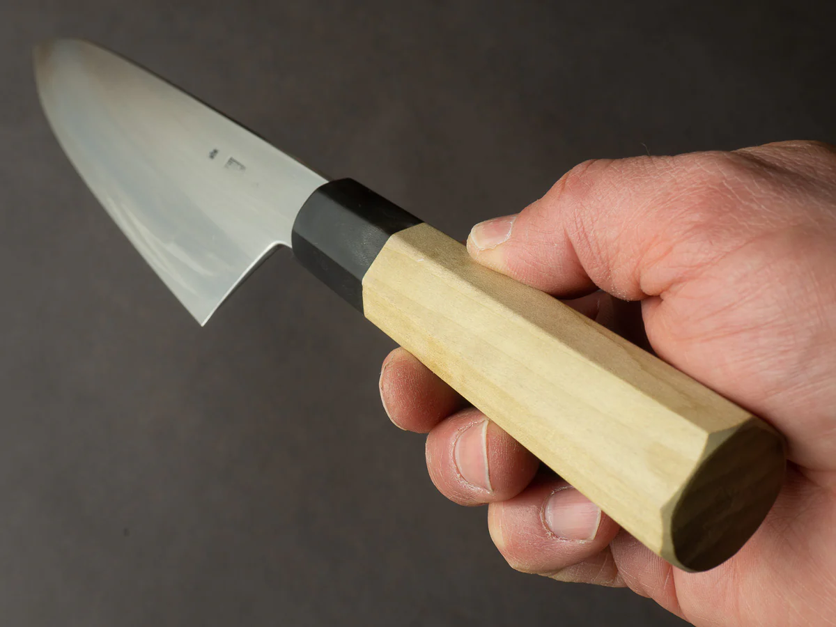 Sakai Kikumori - Kikuzuki Kasumi - White #2 - 210mm Gyuto - Ho Wood Handle - Image 8