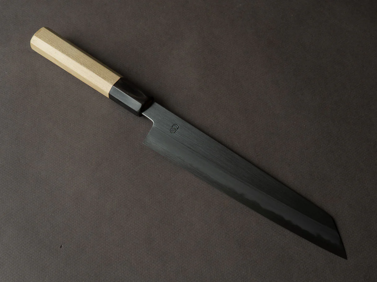 Sakai Kikumori - Kikuzuki Kasumi - White #2 - 210mm Kiritsuke Gyuto - Ho Wood Handle