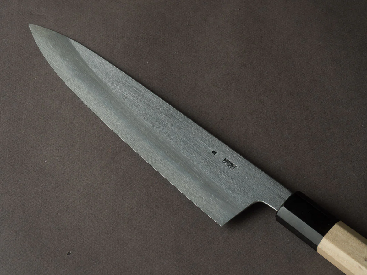 Sakai Kikumori - Kikuzuki Kasumi - White #2 - 240mm Gyuto - Ho Wood Handle - Image 3