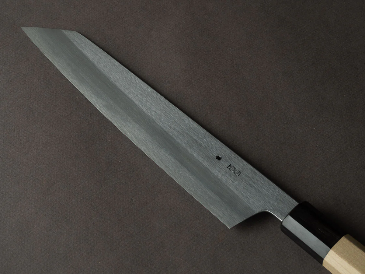 Sakai Kikumori - Kikuzuki Kasumi - White #2 - 240mm Kiritsuke Gyuto - Ho Wood Handle - Image 4