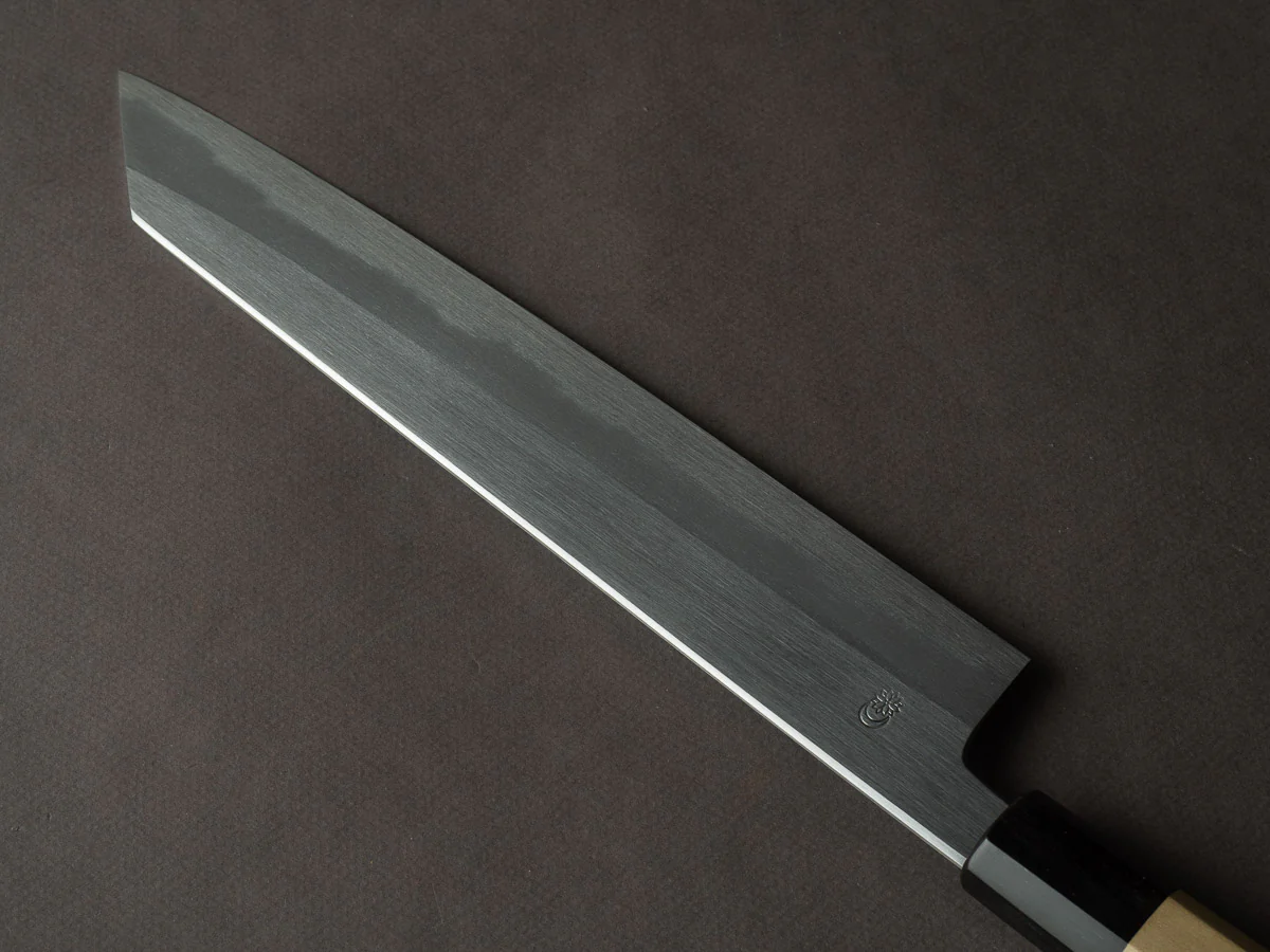 Sakai Kikumori - Kikuzuki Kasumi - White #2 - 270mm Kiritsuke Gyuto - Ho Wood Handle - Image 2