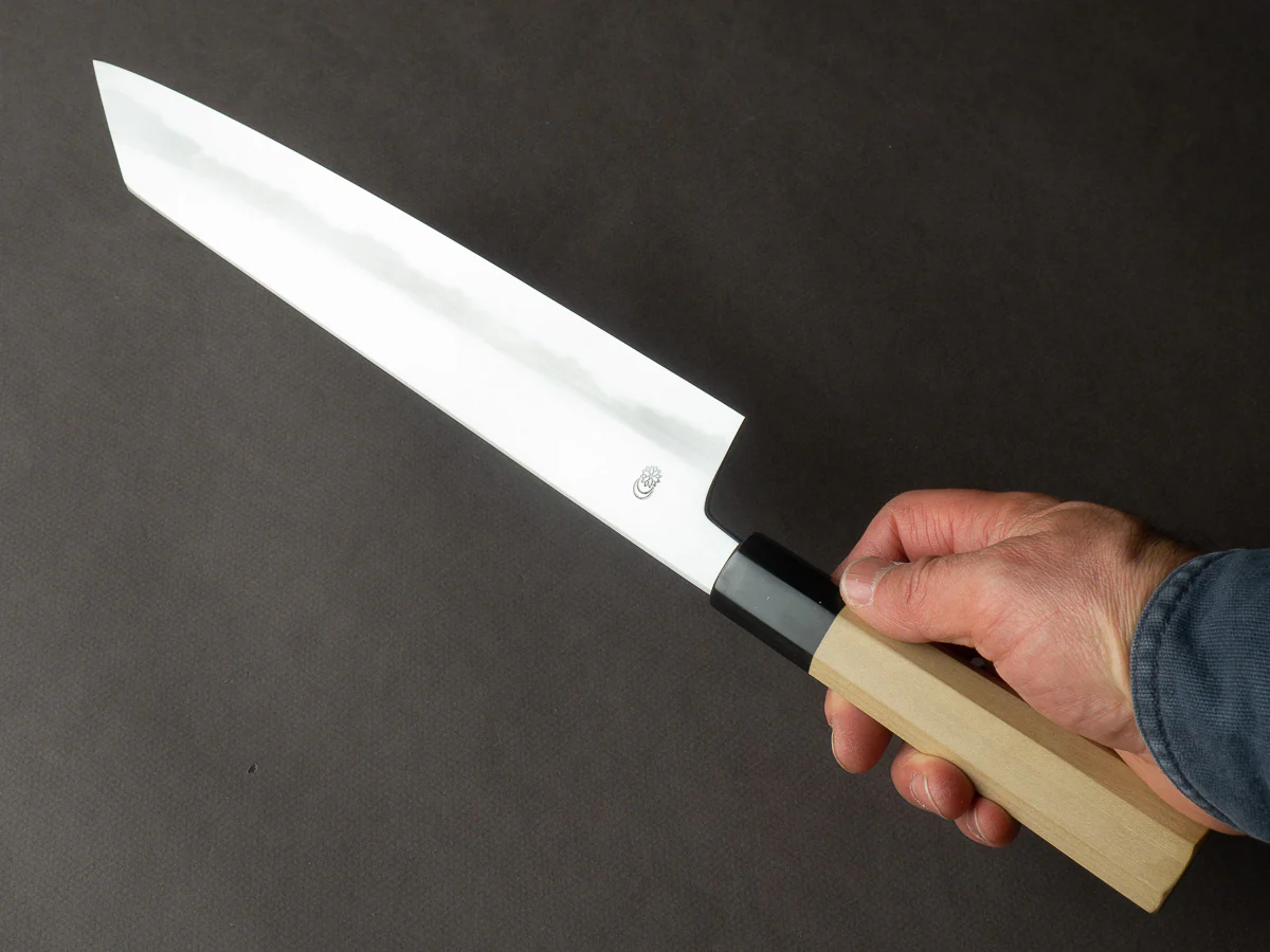 Sakai Kikumori - Kikuzuki Kasumi - White #2 - 270mm Kiritsuke Gyuto - Ho Wood Handle - Image 5